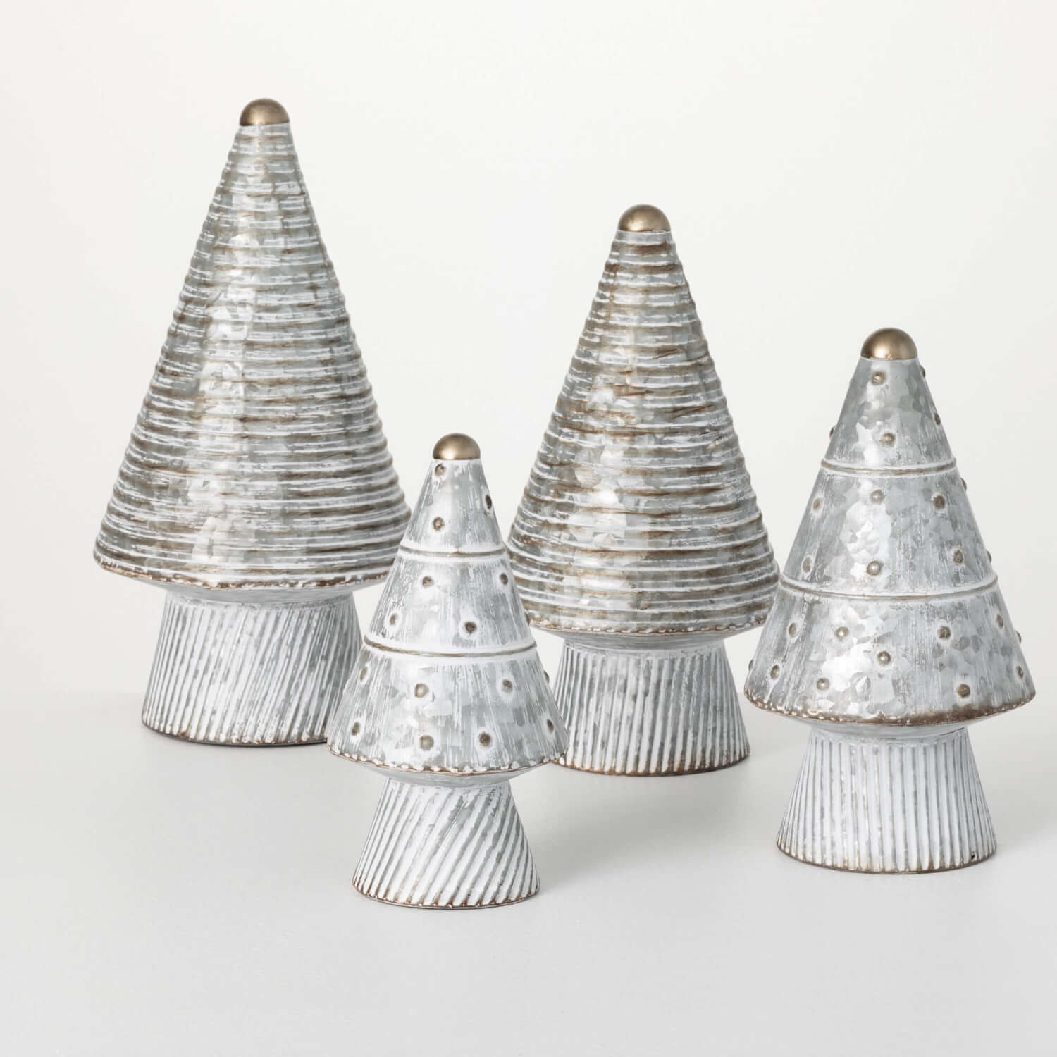 MODERN METAL CONE TREE SET 4