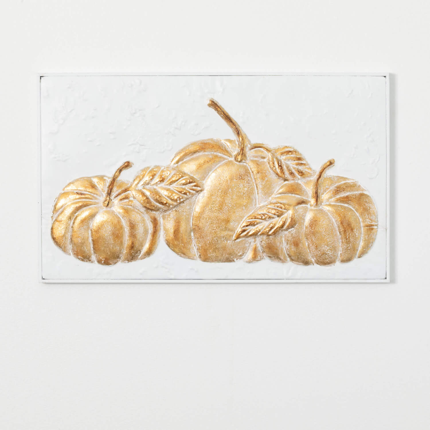 GILDED PUMPKIN METAL WALL ART