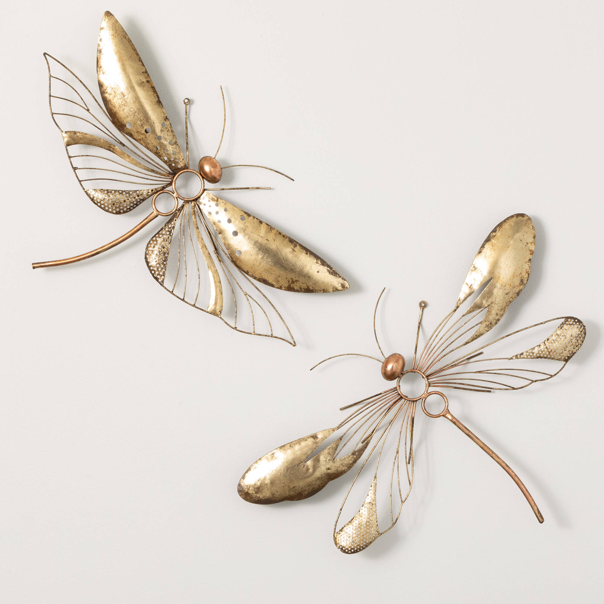 GOLD DRAGONFLY WALL DECOR SET