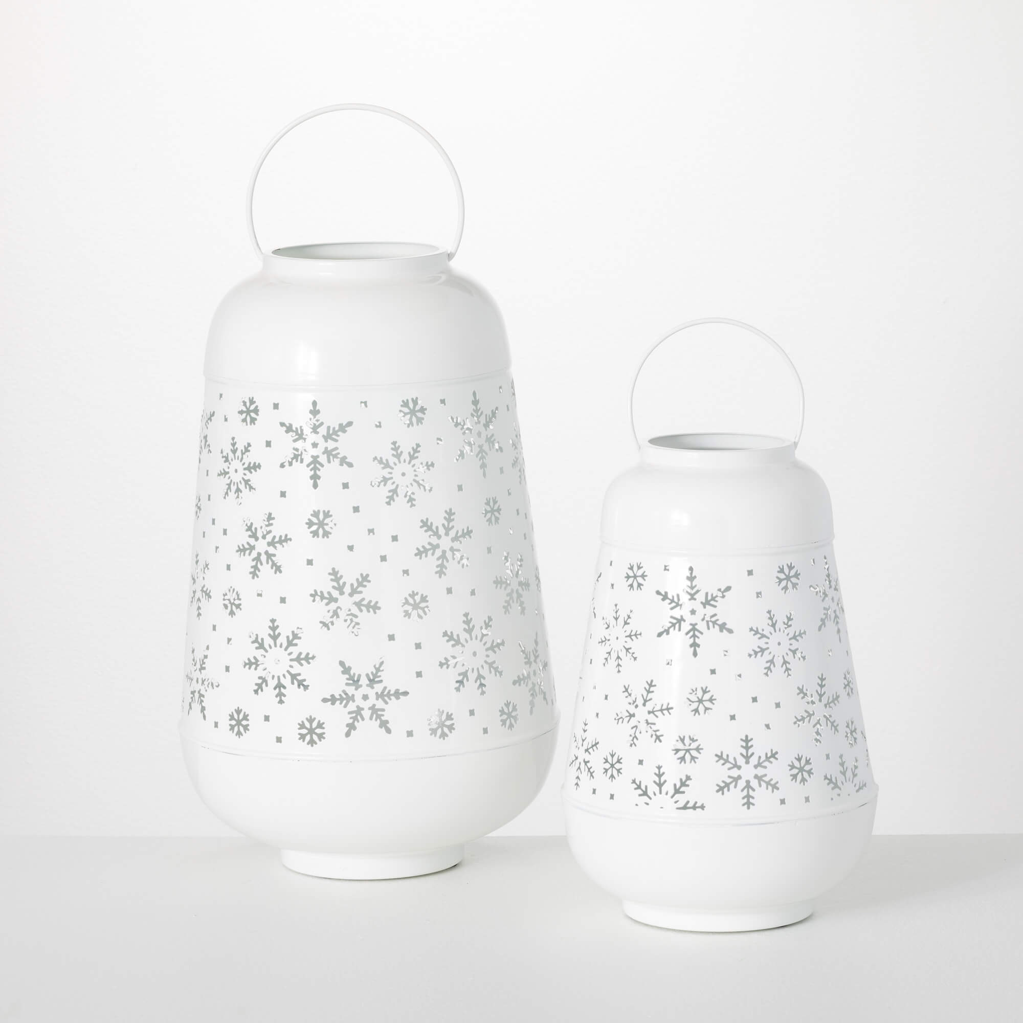 SNOWFLAKE LANTERN SET OF 2