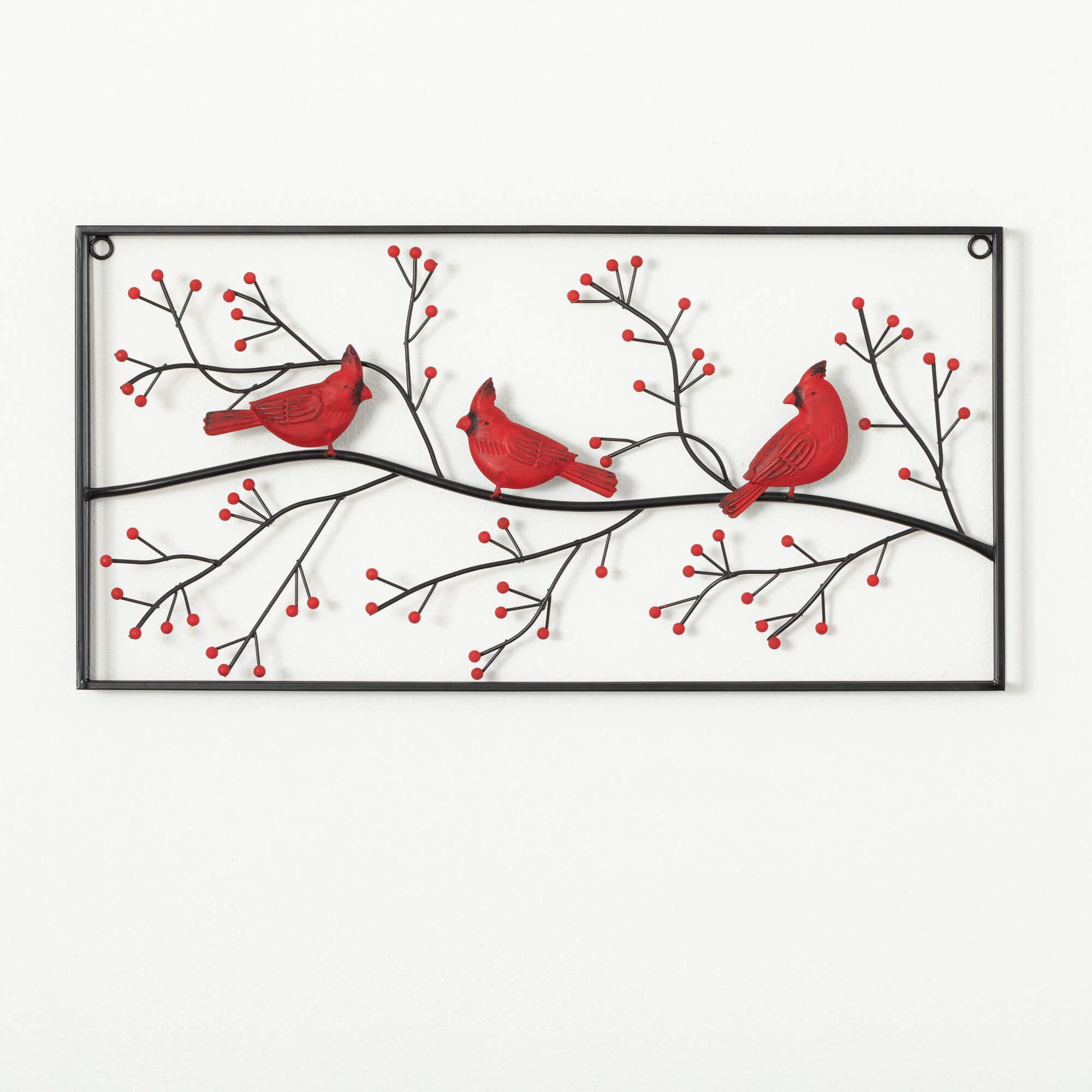 METAL CARDINAL WALL DECOR