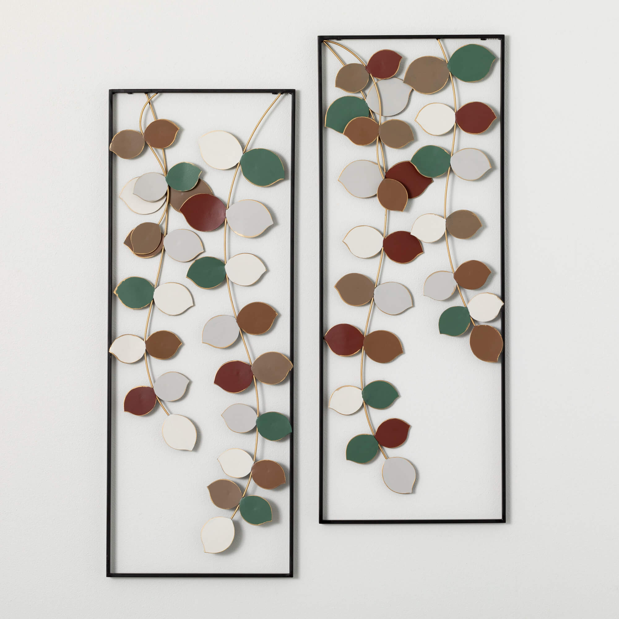 METAL VINE WALL DECOR SET OF 2