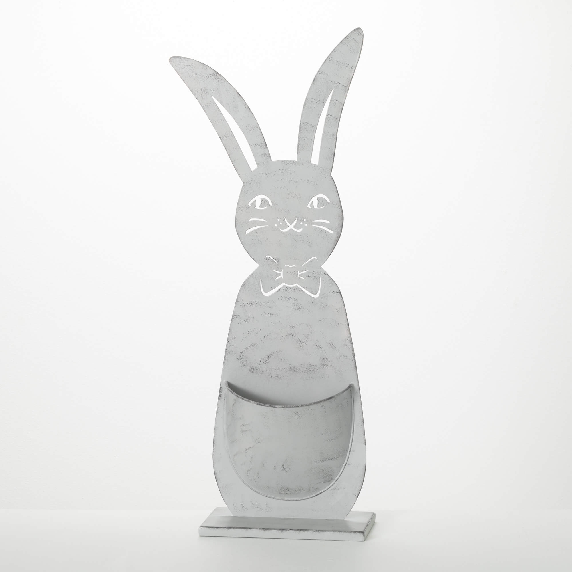 METAL SILHOUETTE BUNNY PLANTER