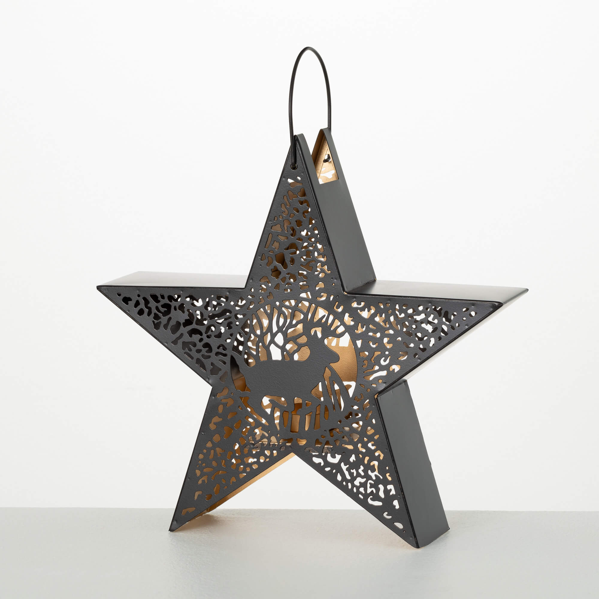 METAL STAR HANGING LANTERN