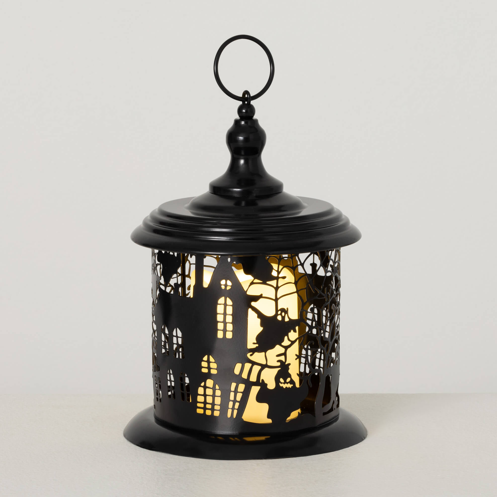 BLACK LED HALLOWEEN LANTERN