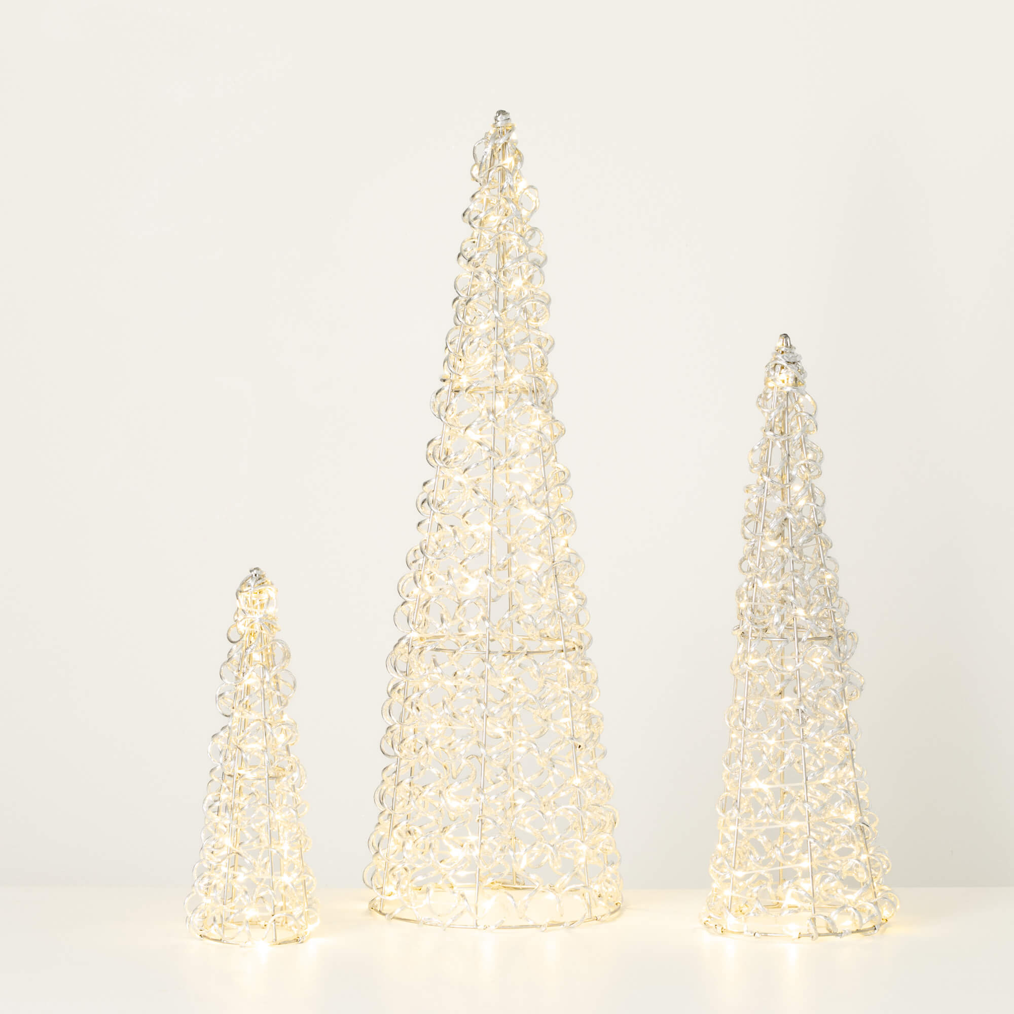 LED DECORATIVE CONE TREES SET