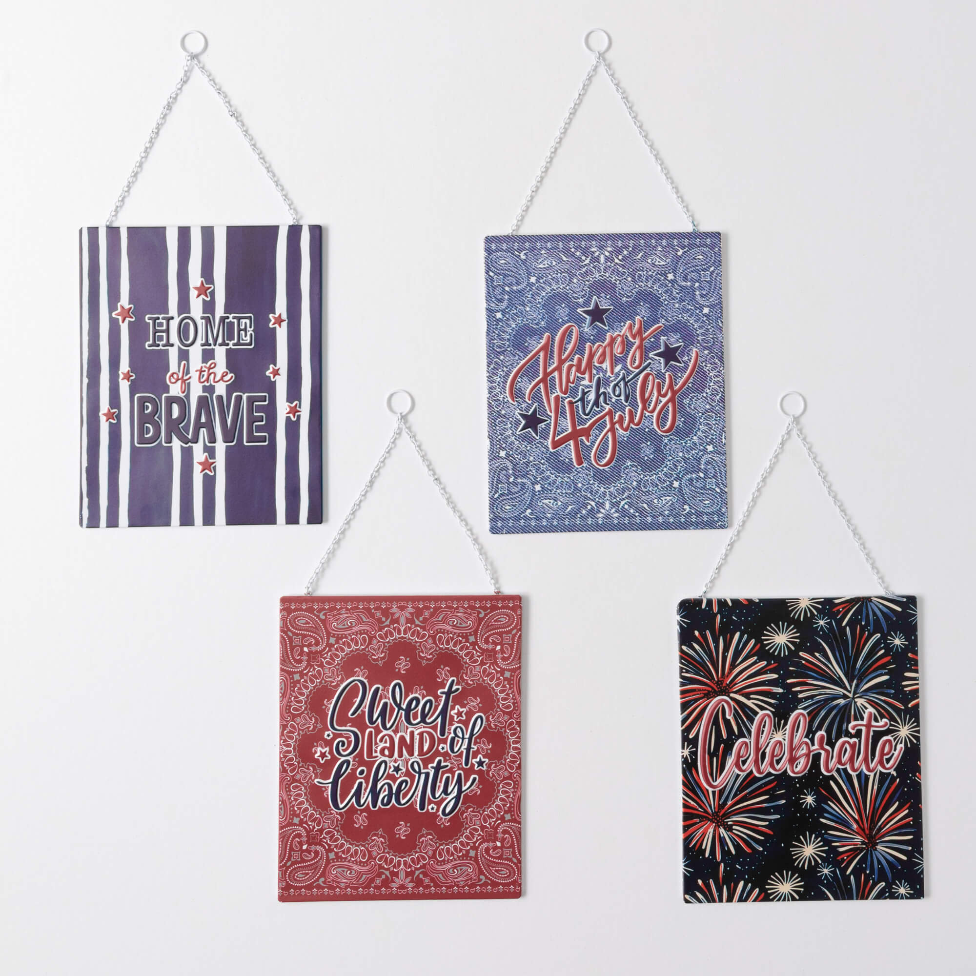 PATRIOTIC WALL DECOR Set 4