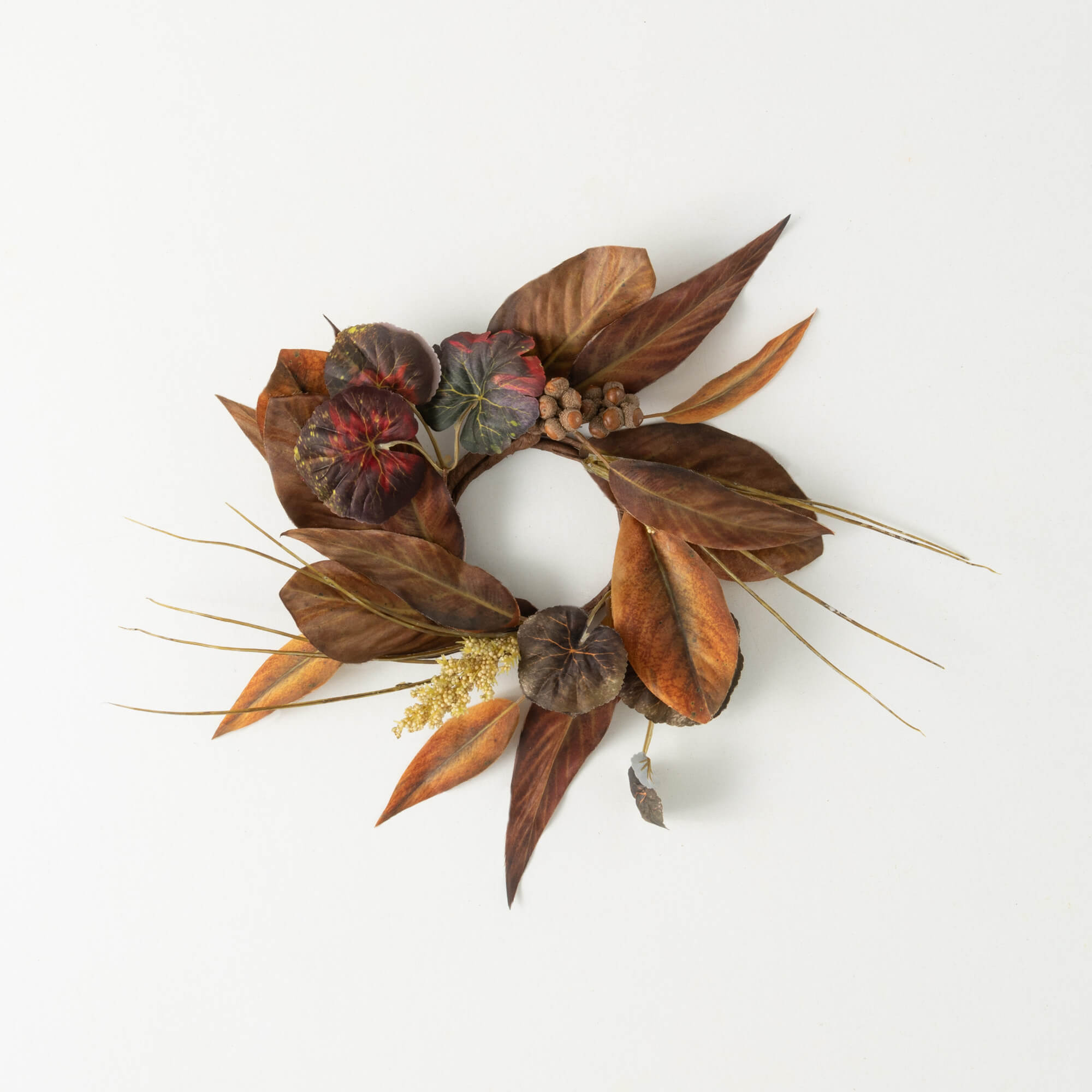 MAGNOLIA LEAF CANDLE RING 4.5"