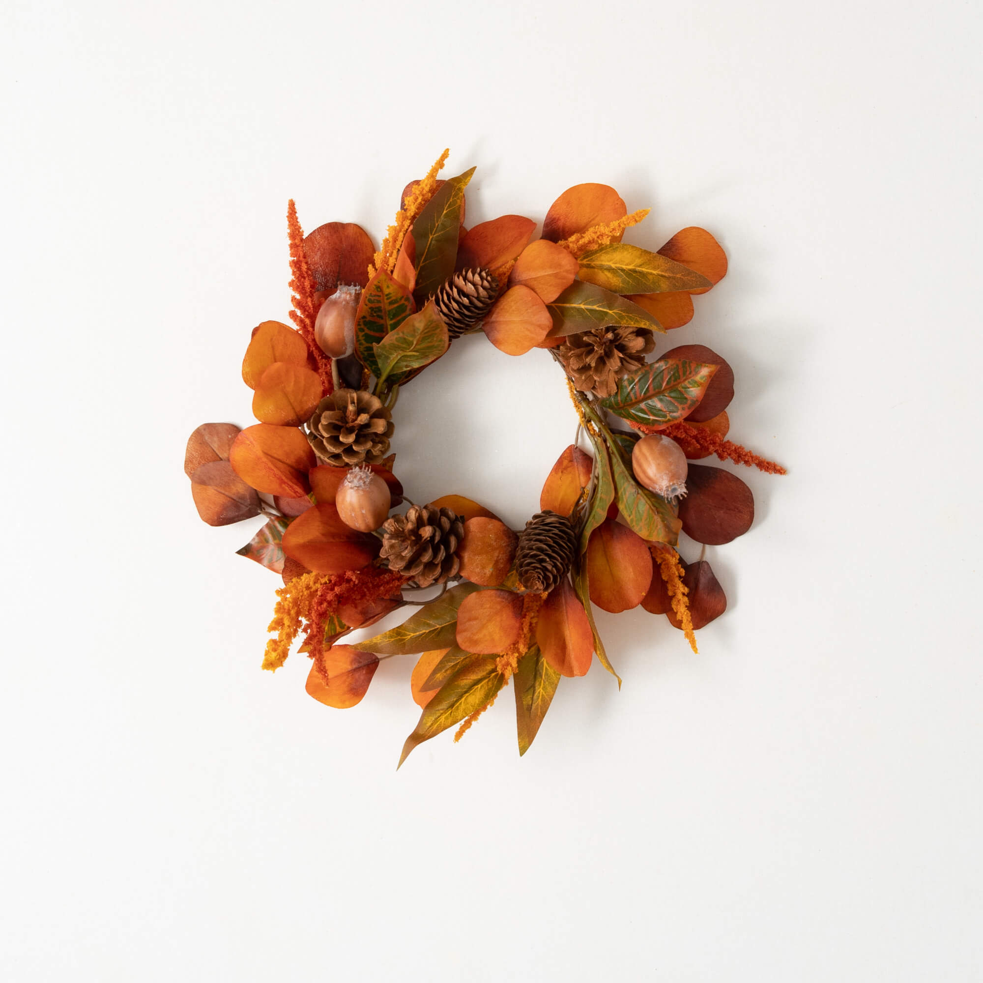 MIXED FALL LEAF & WHEAT RING