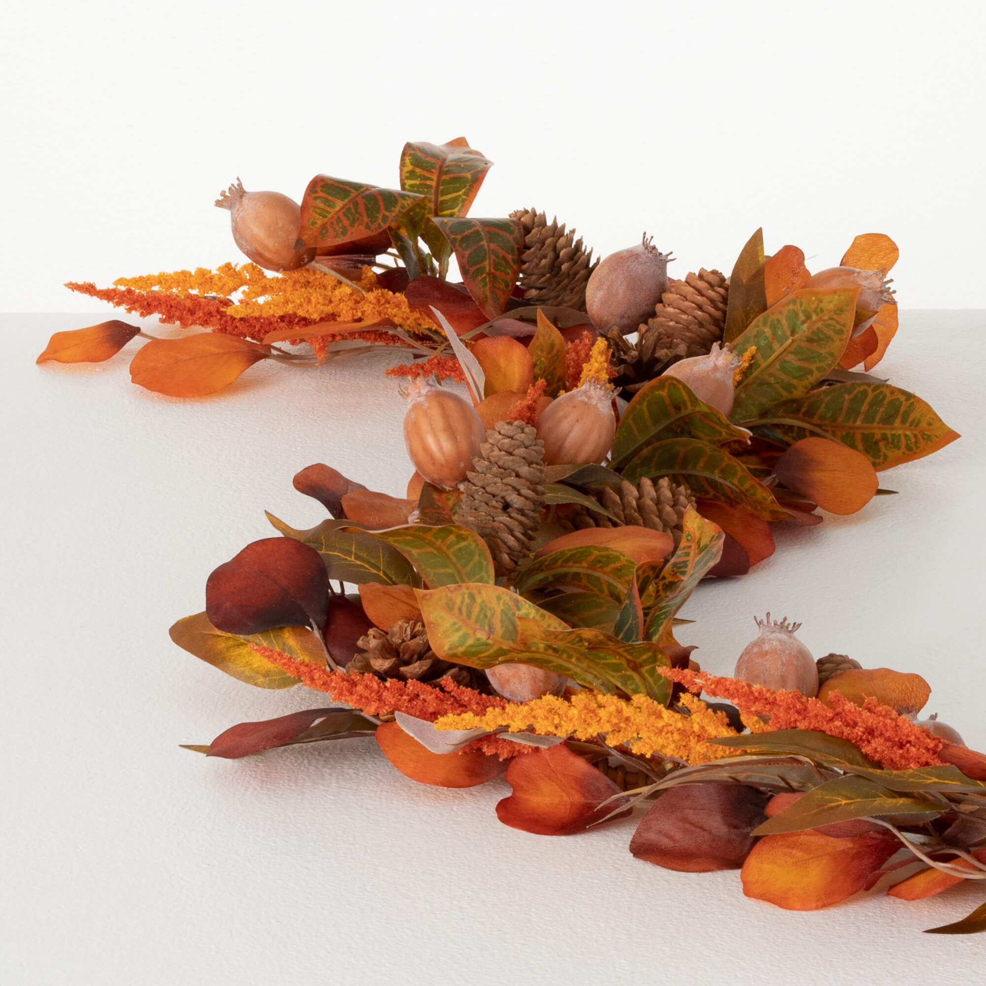 MIXED FALL LEAF WHEAT GARLAND