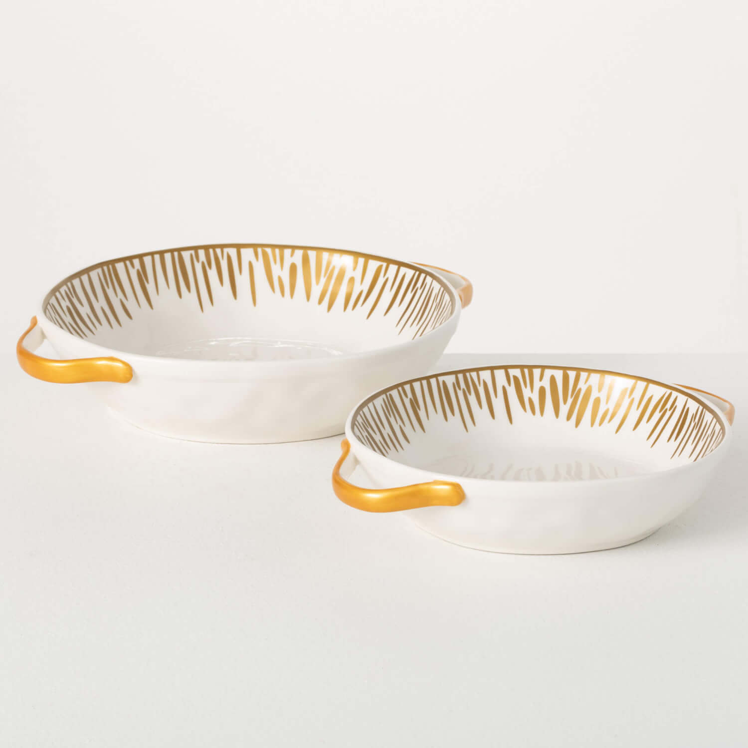 ORNATE GOLD TRIM SERVING BOWLS