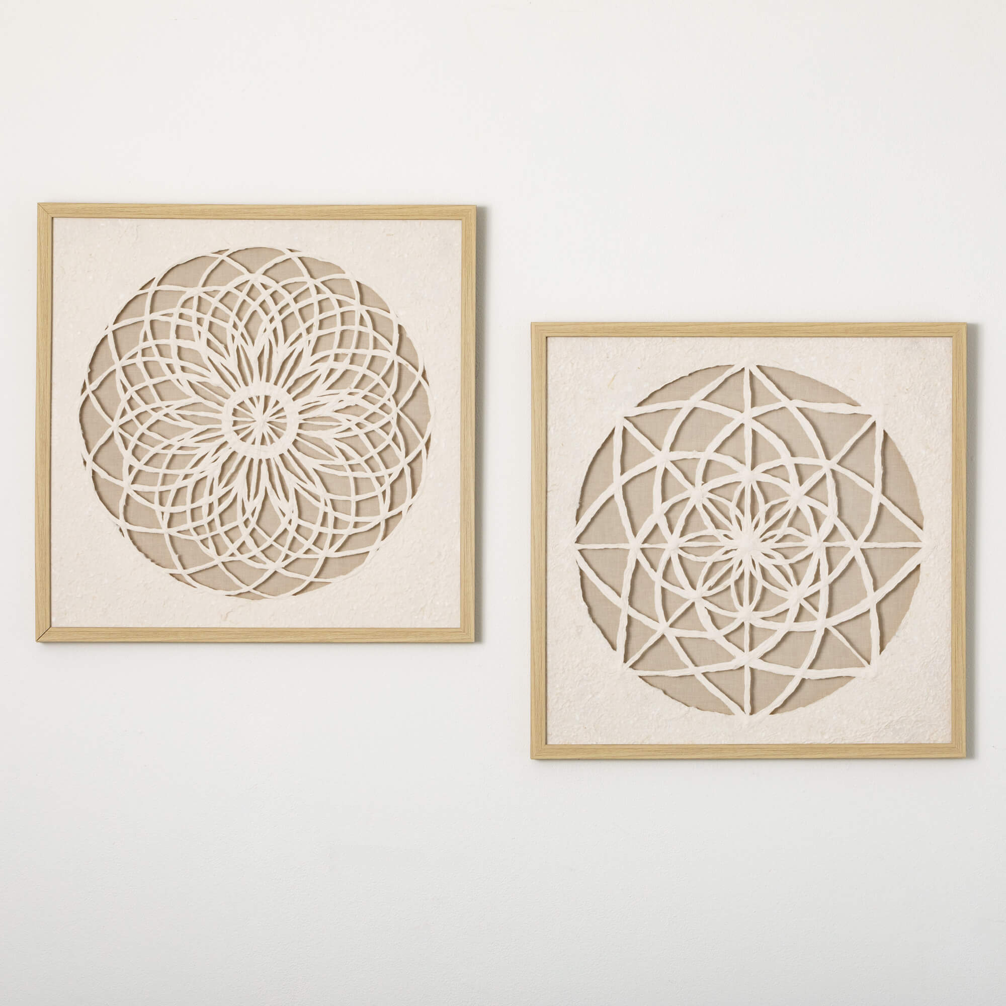 WOVEN PAPER MANDALA WALL DECOR