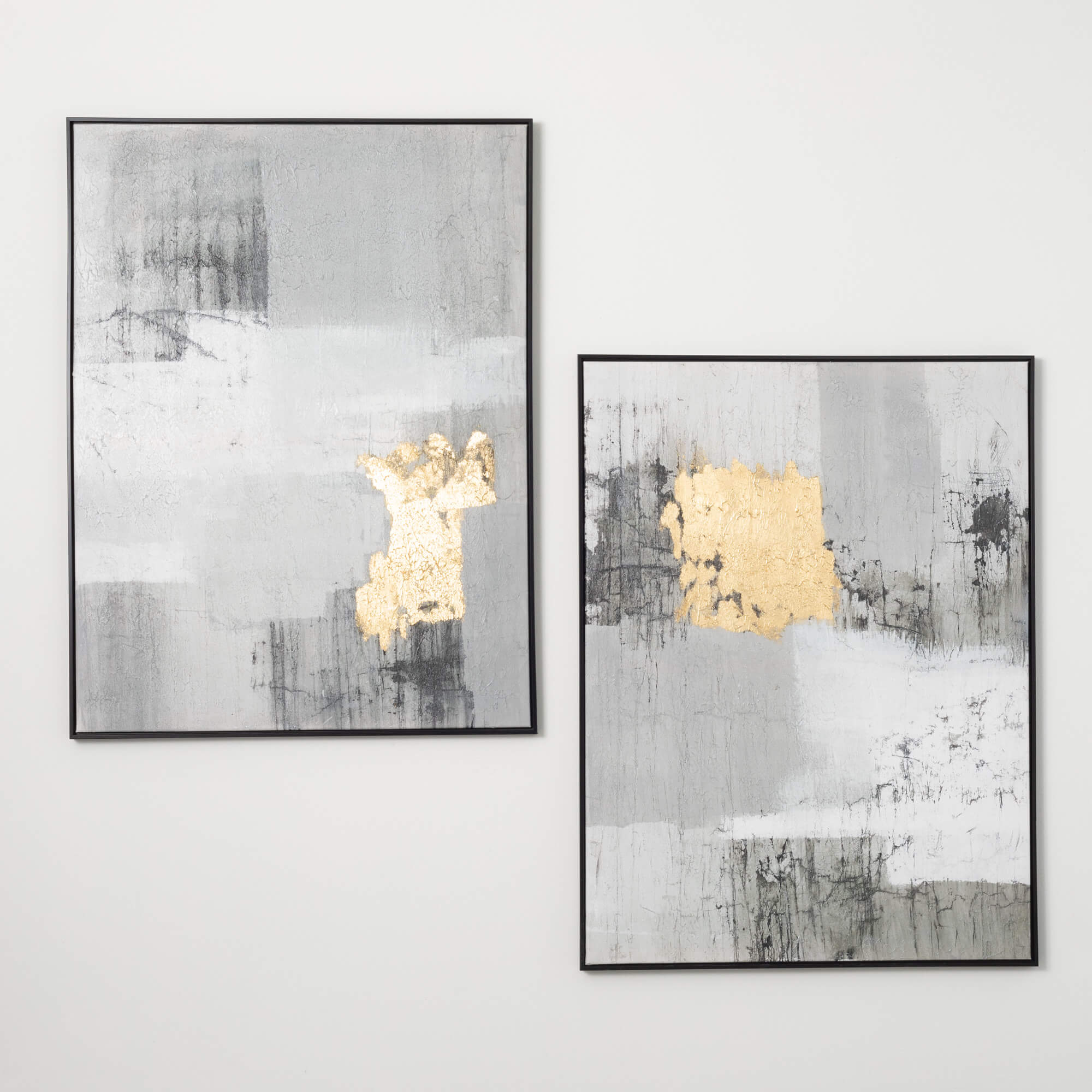 CONTEMPORARY GRAY WALL ART SET