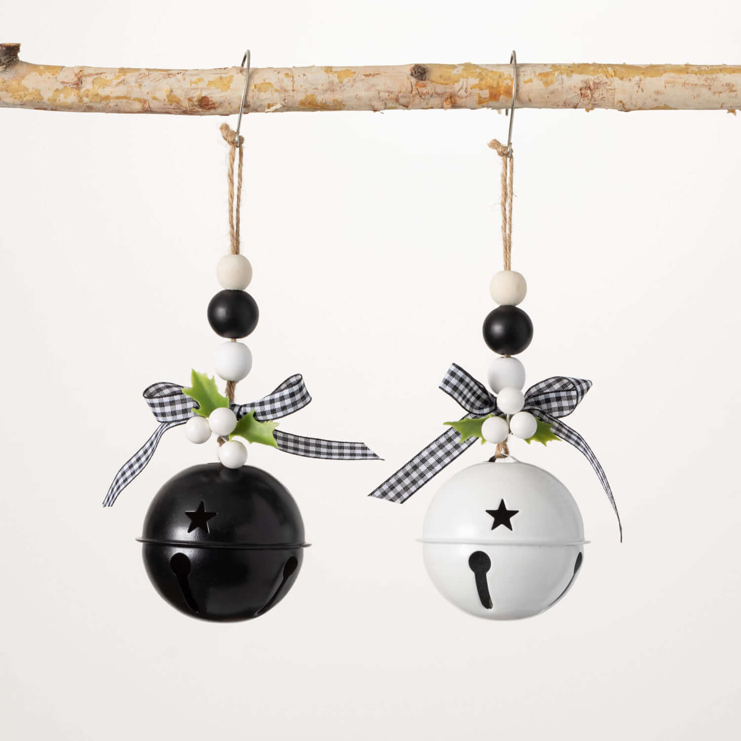 BLACK & WHITE JINGLE BELL SET