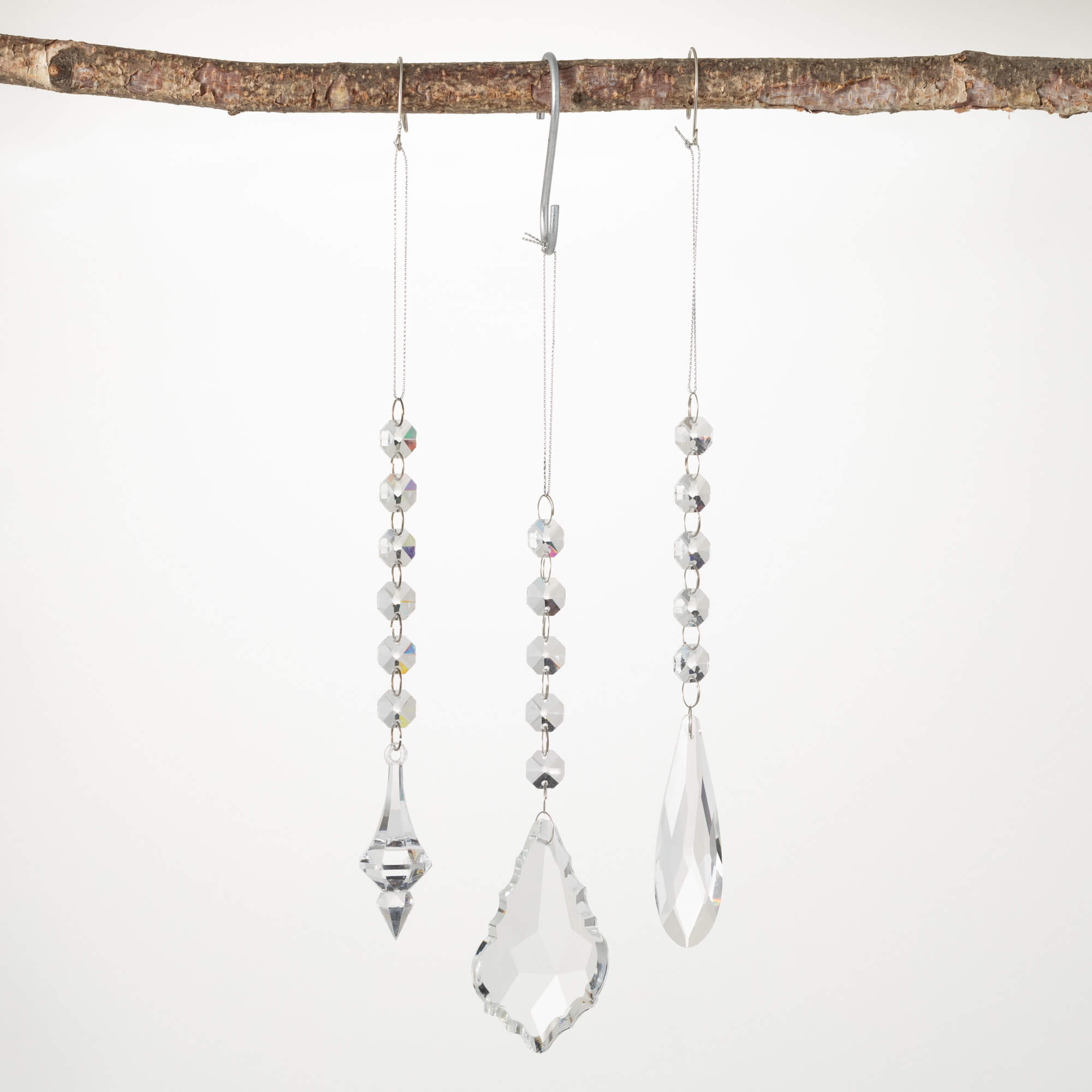 DROP CRYSTAL ORNAMENT SET OF 3