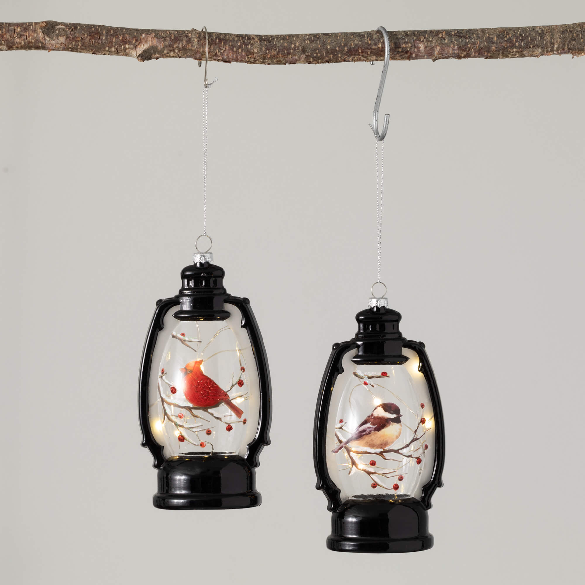 BIRD LANTERN LED ORNAMENT SET