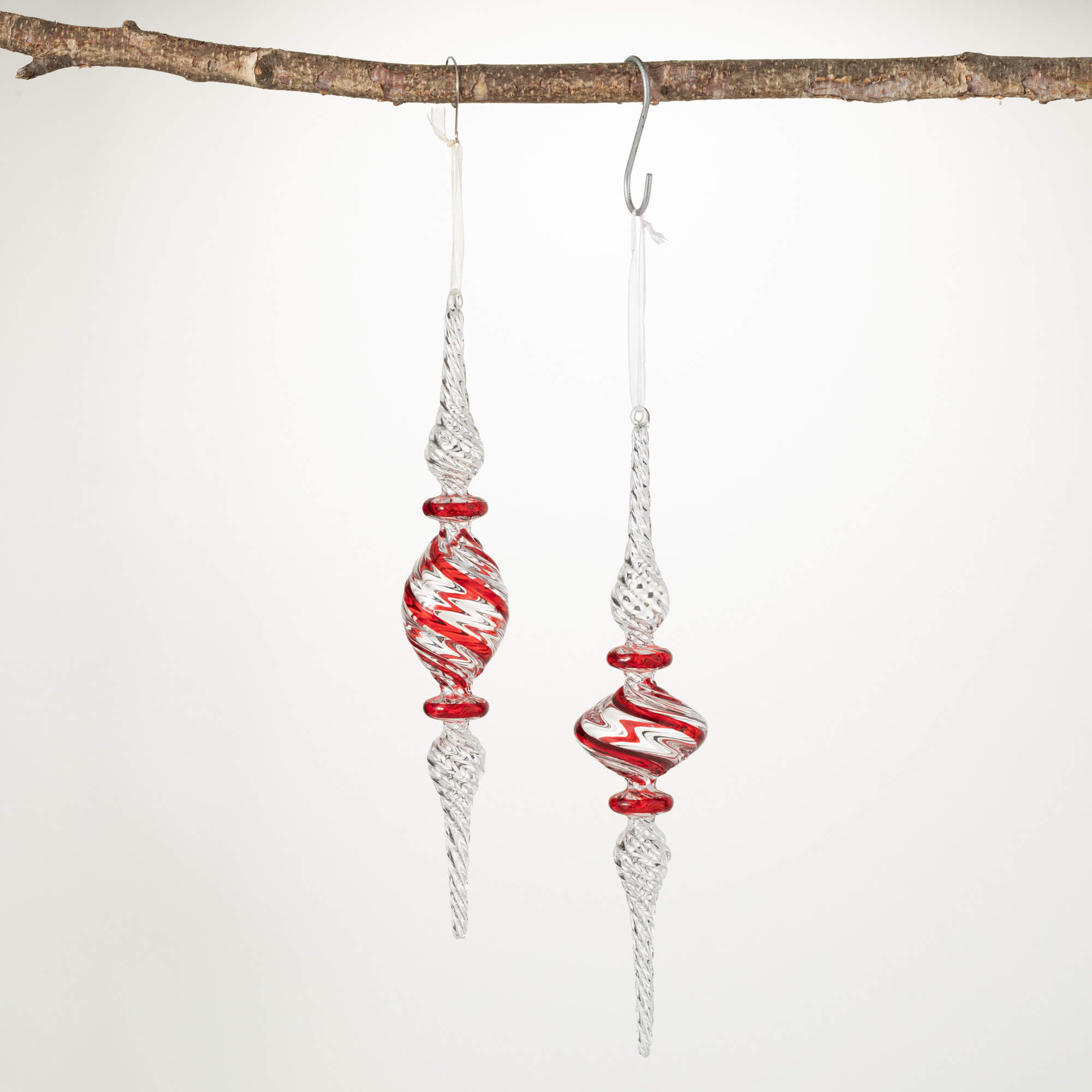 RED CRYSTAL FINIAL ORNAMENTS