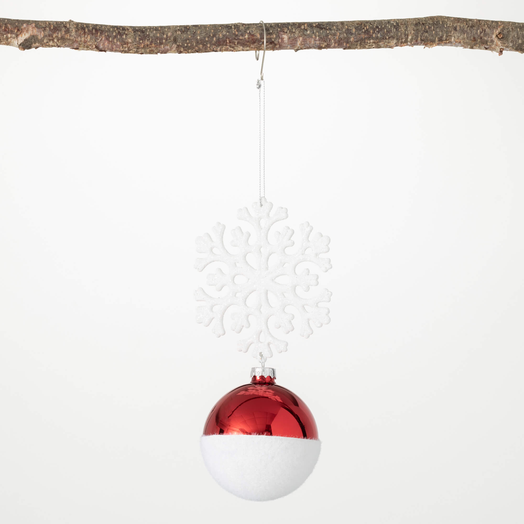 SNOWFLAKE AND BALL ORNAMENT