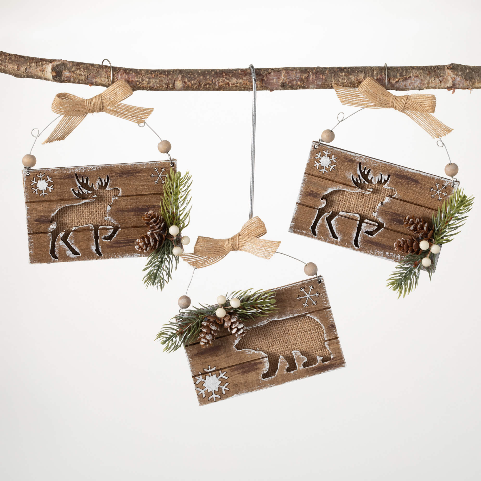 WOODLAND ORNAMENT SET OF 3