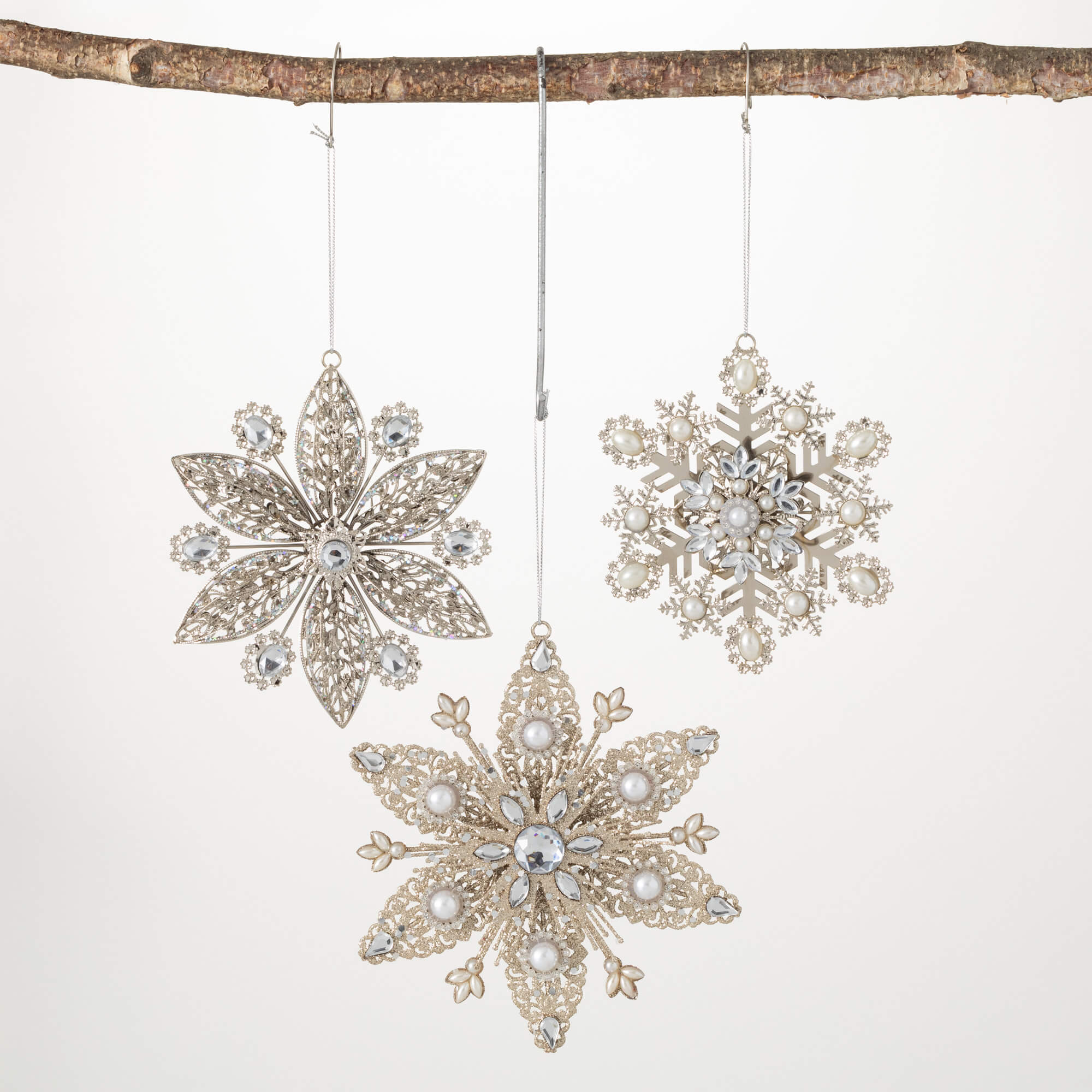 SNOWFLAKE ORNAMENT SET OF 3