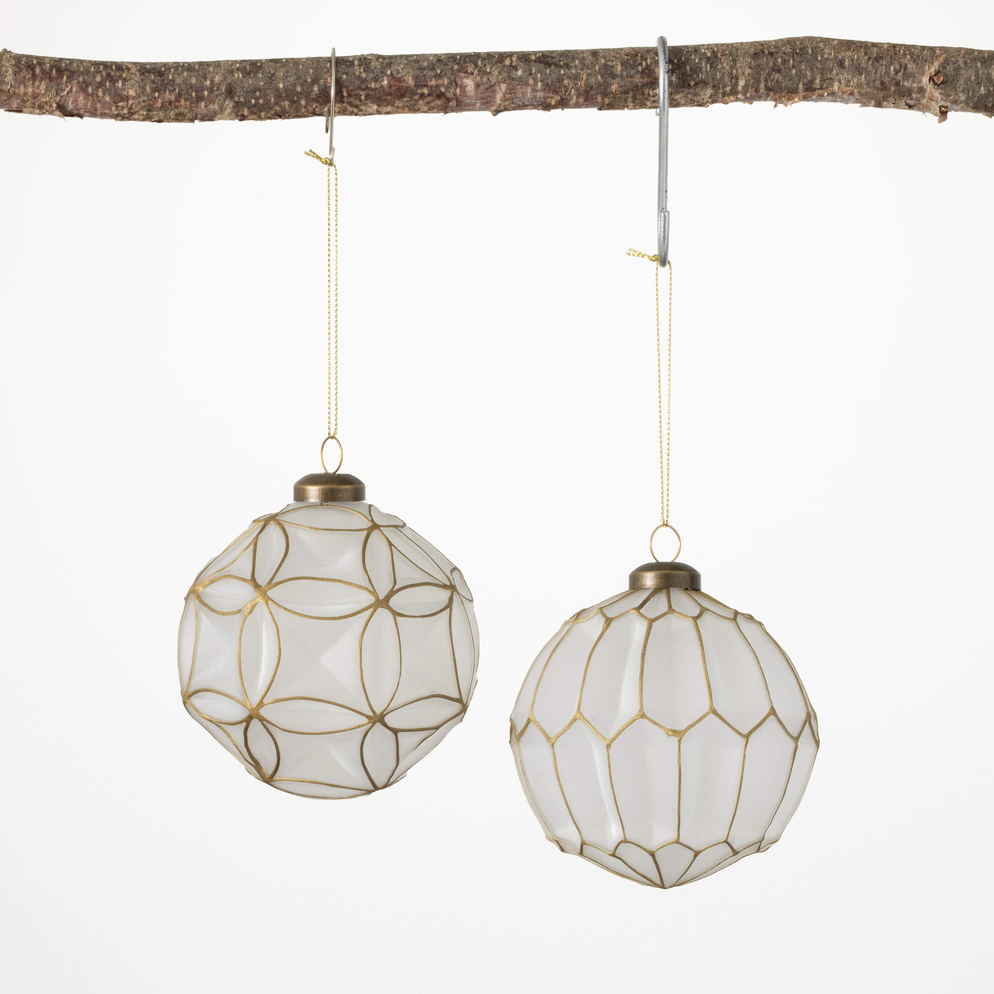 MOSAIC BALL ORNAMENT SET OF 2