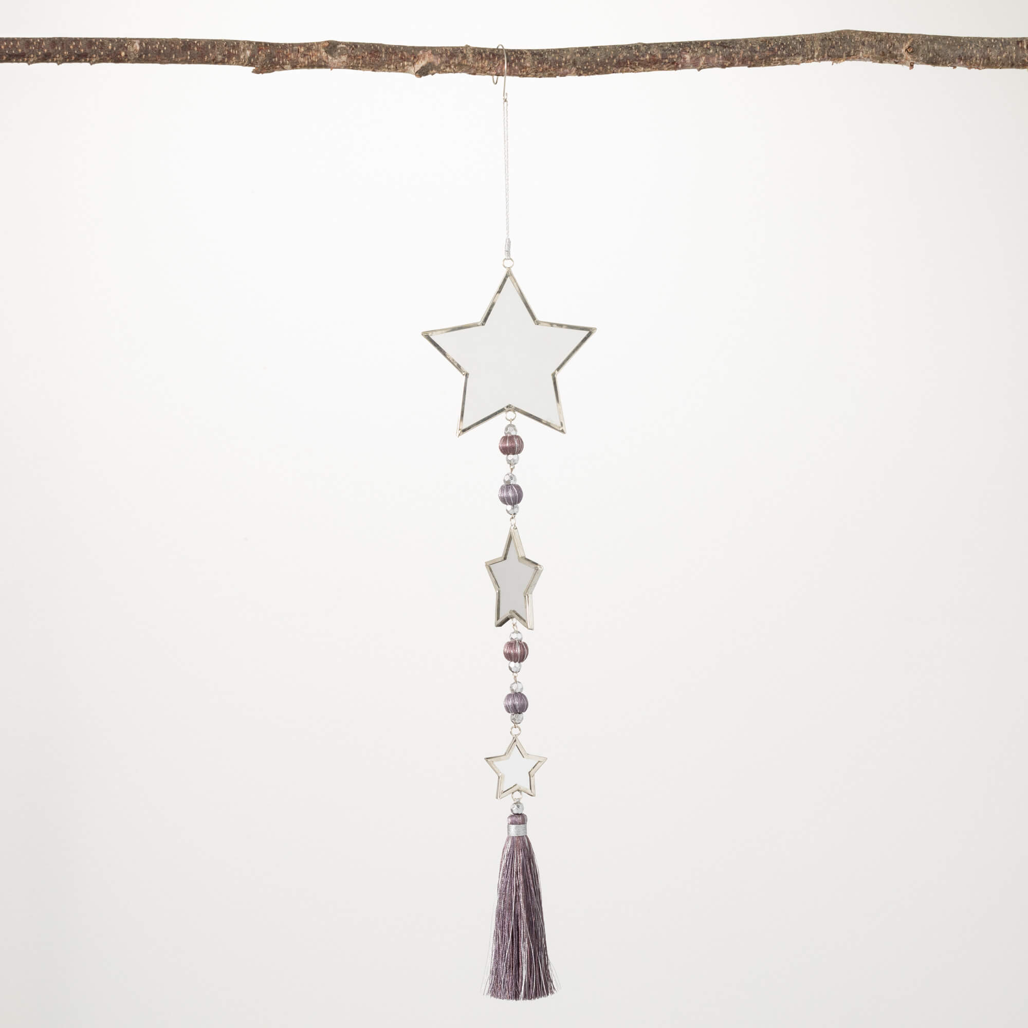 MIRRORED STAR TRIO ORNAMENT