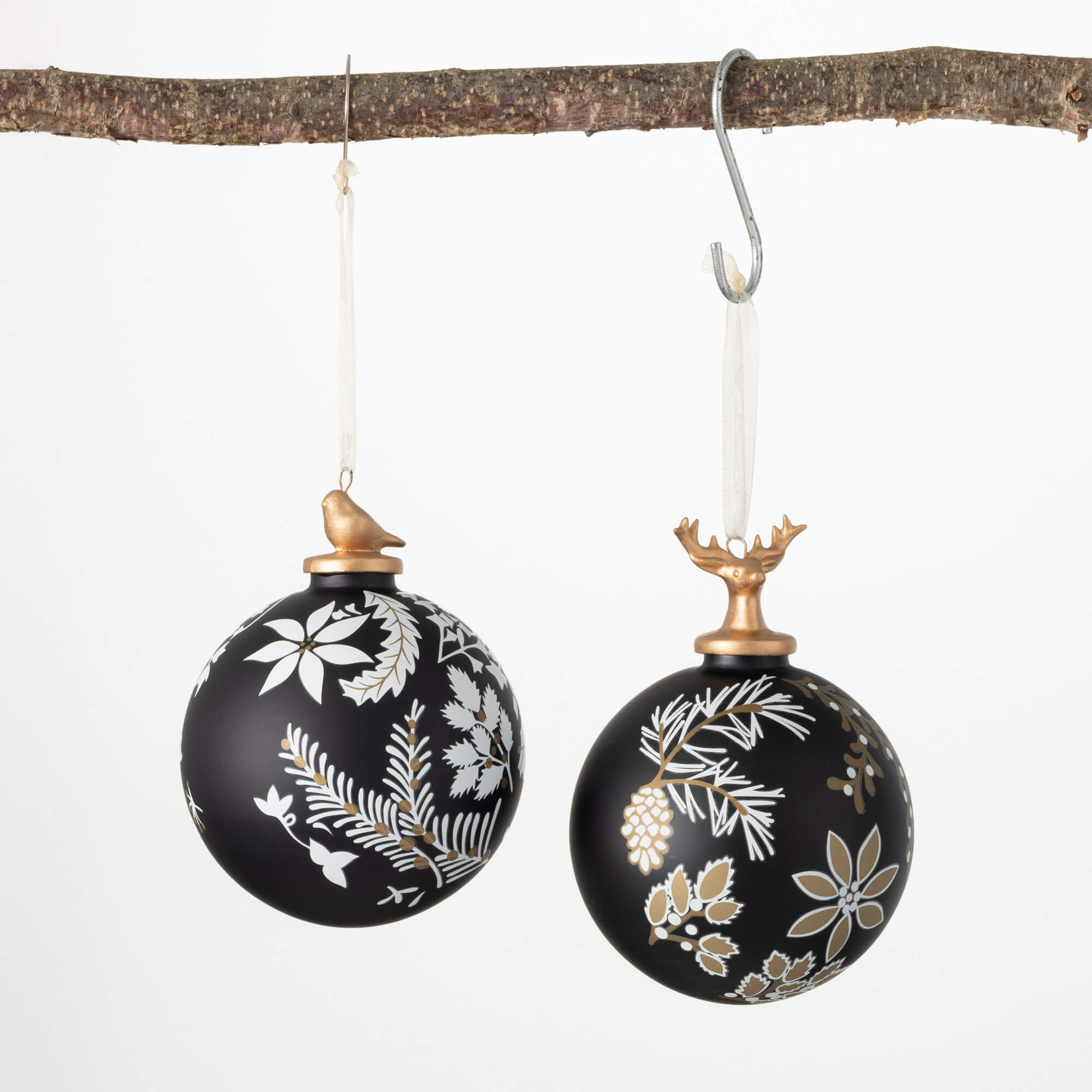 PATTERNED WOODLAND ORNAMENTS