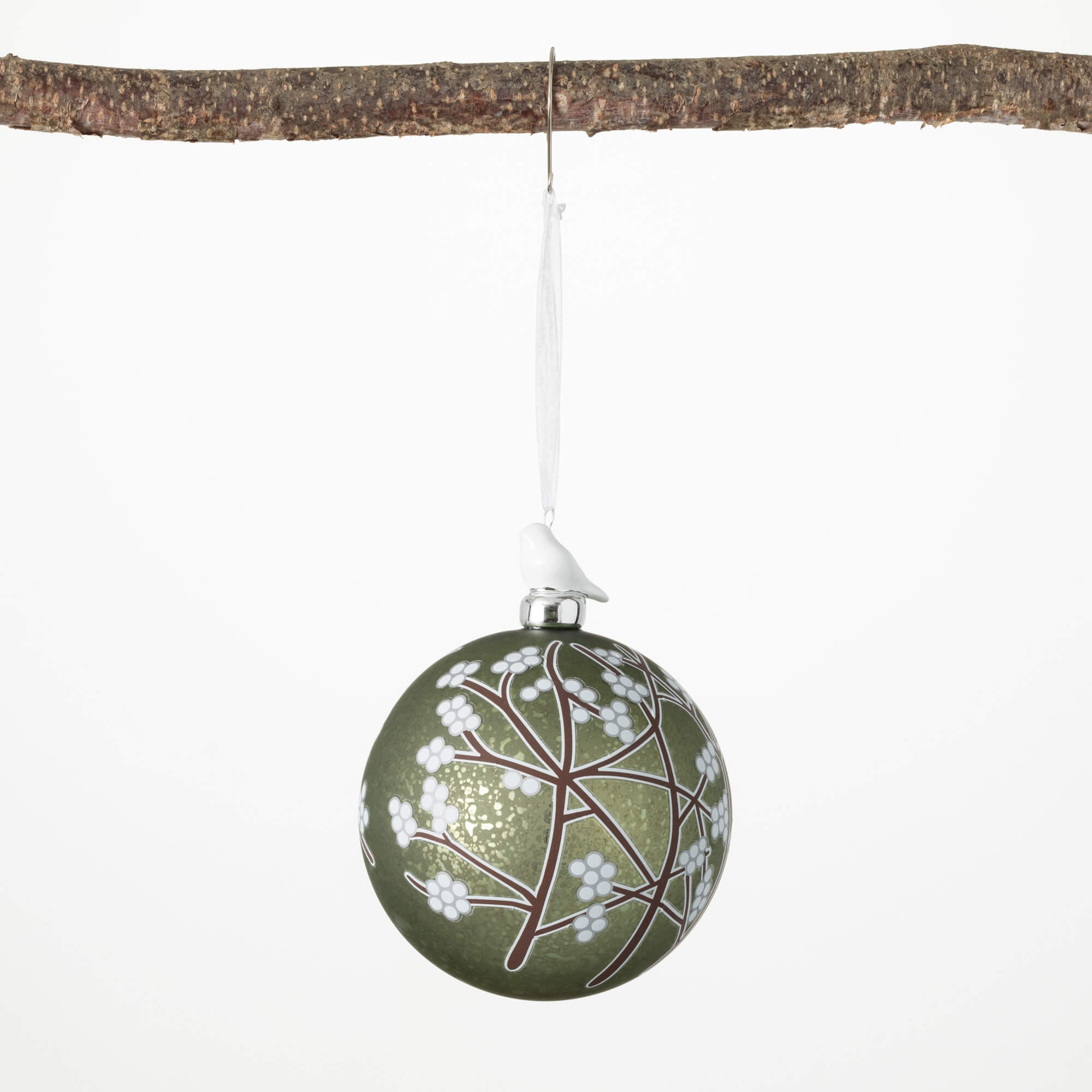 GREEN BLOSSOM BALL ORNAMENT