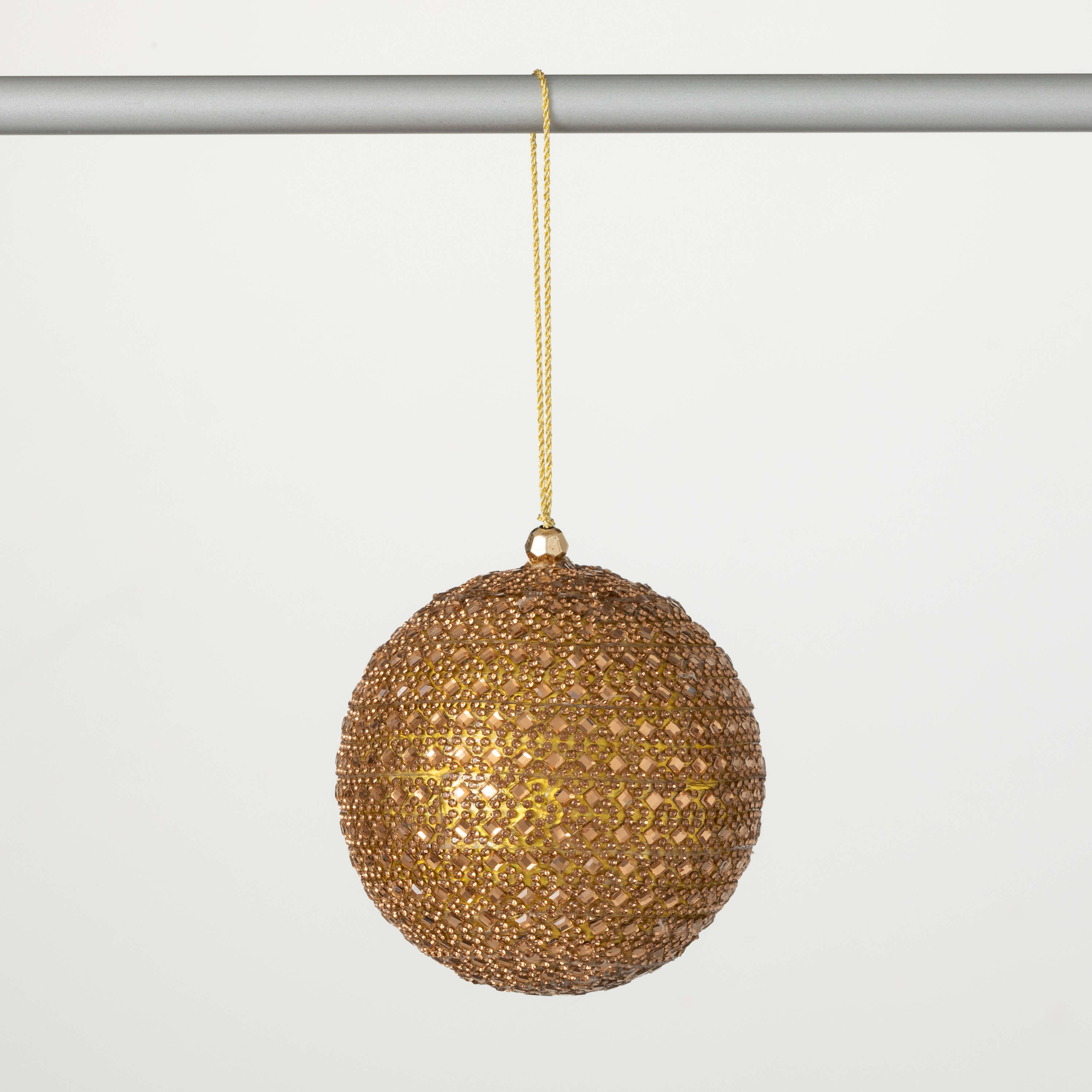 JEWELED GOLD BALL ORNAMENT