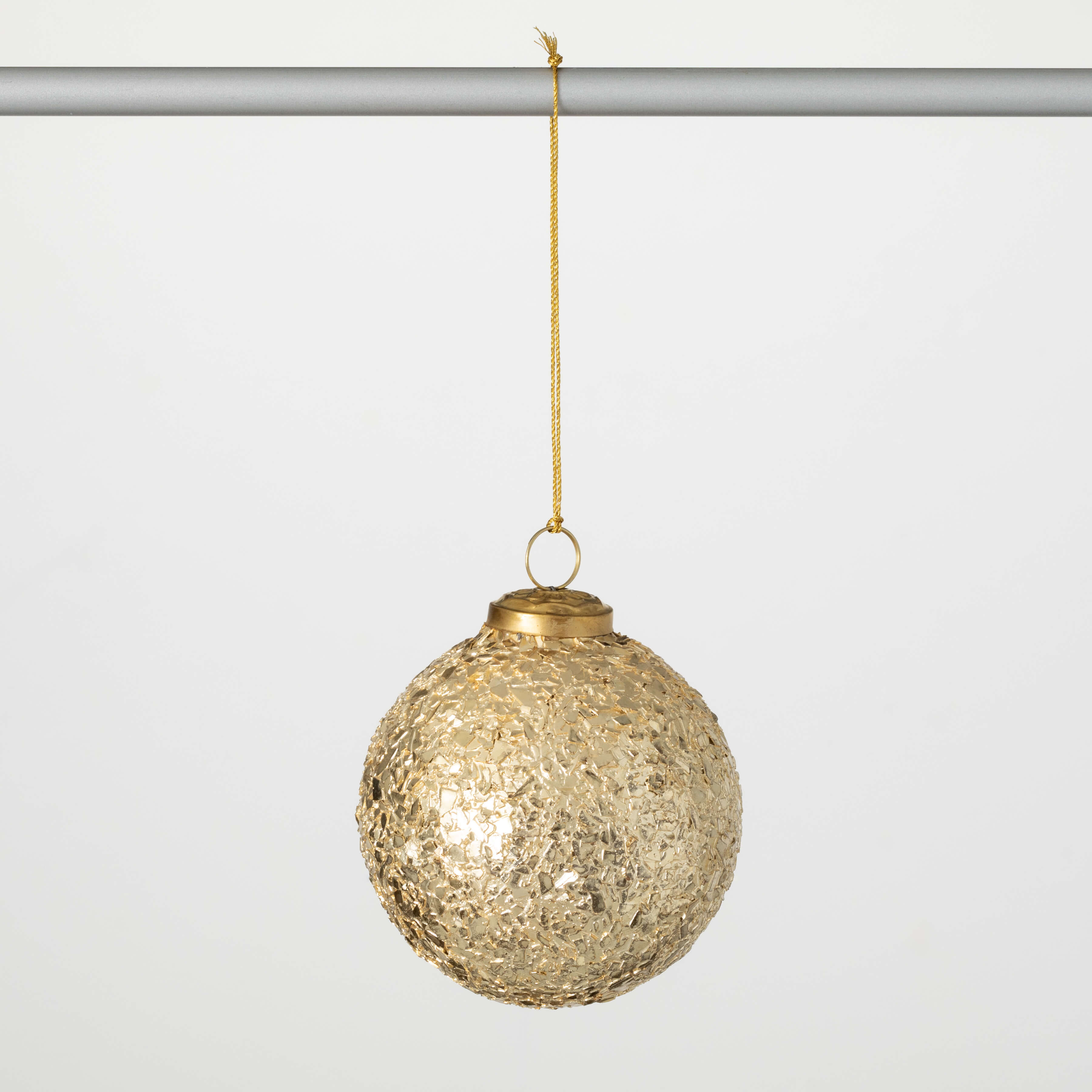 GOLD FLECK BALL ORNAMENT