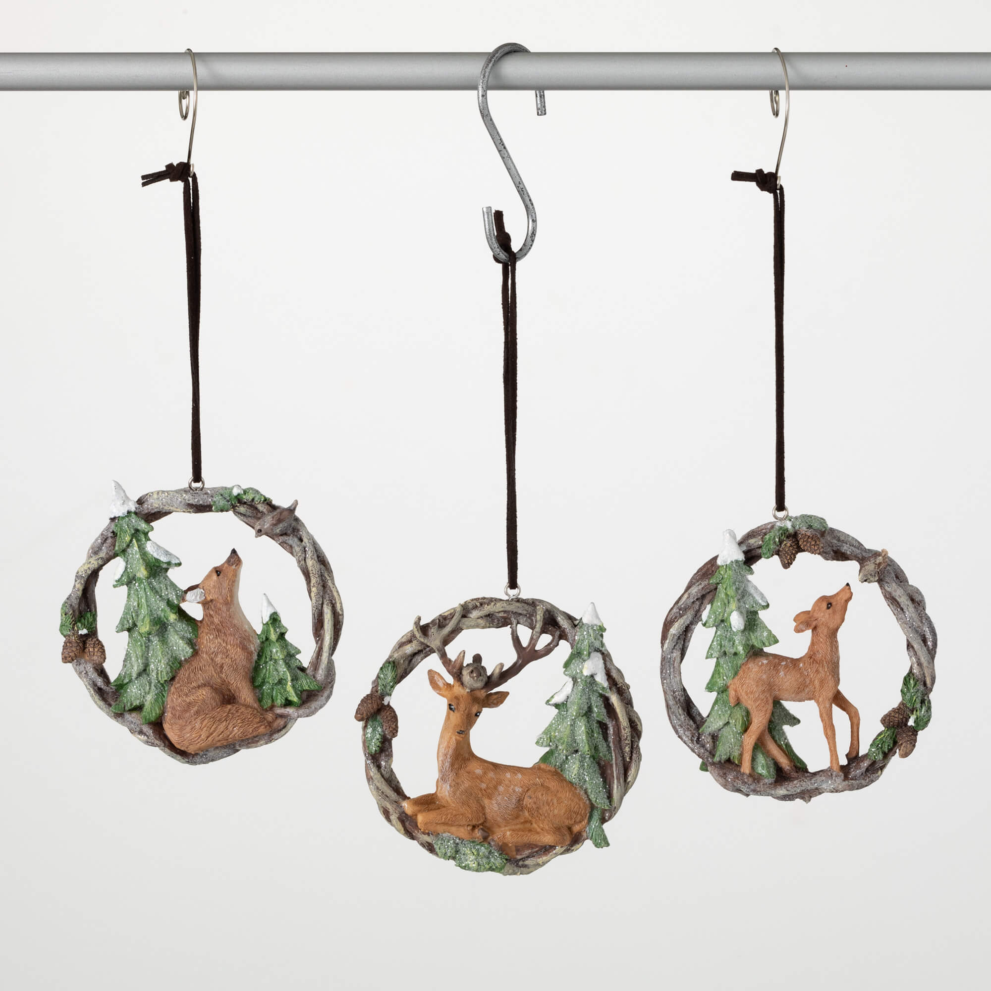 WOODLAND ANIMAL ORNAMENT TRIO