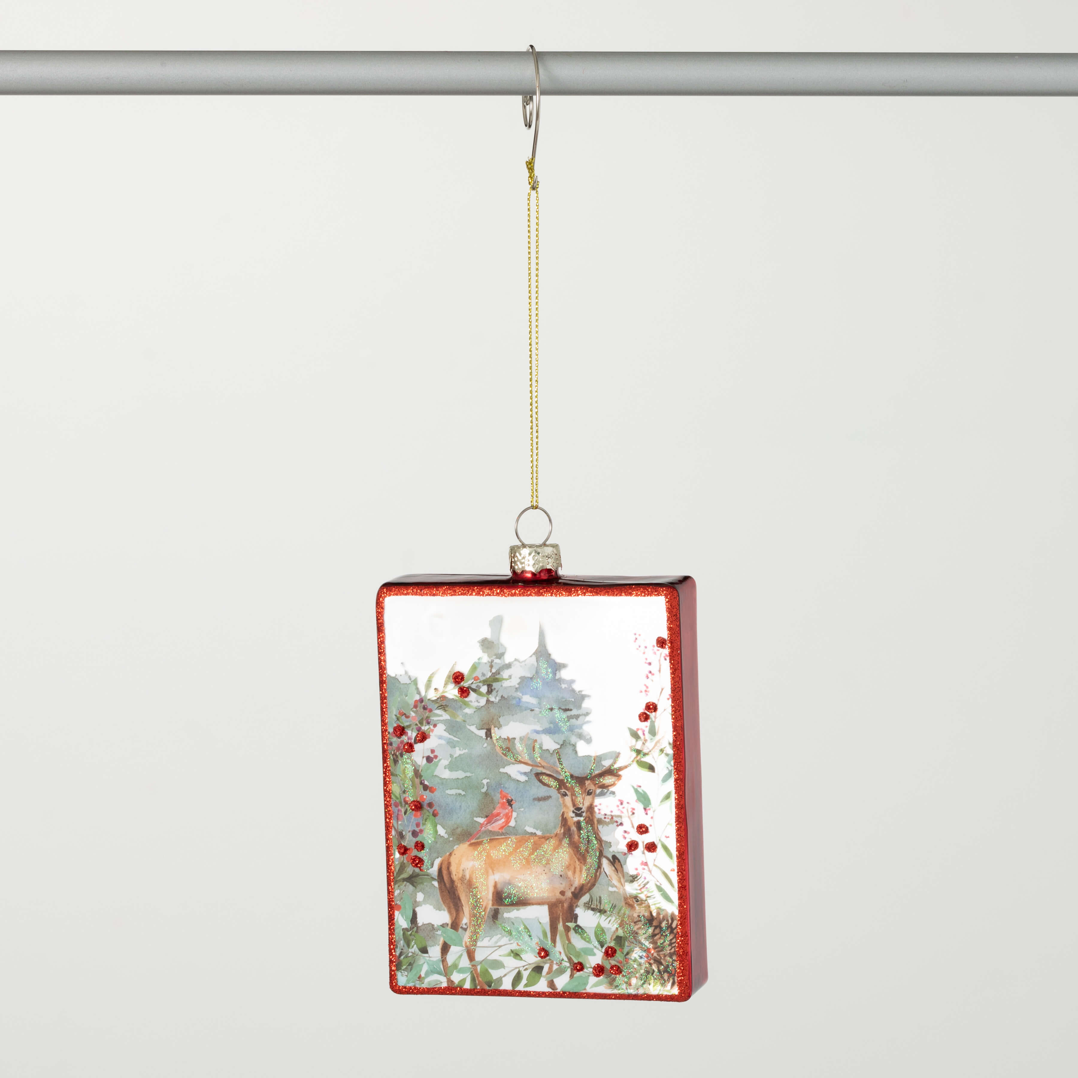 DEER WINTER SCENE ORNAMENT