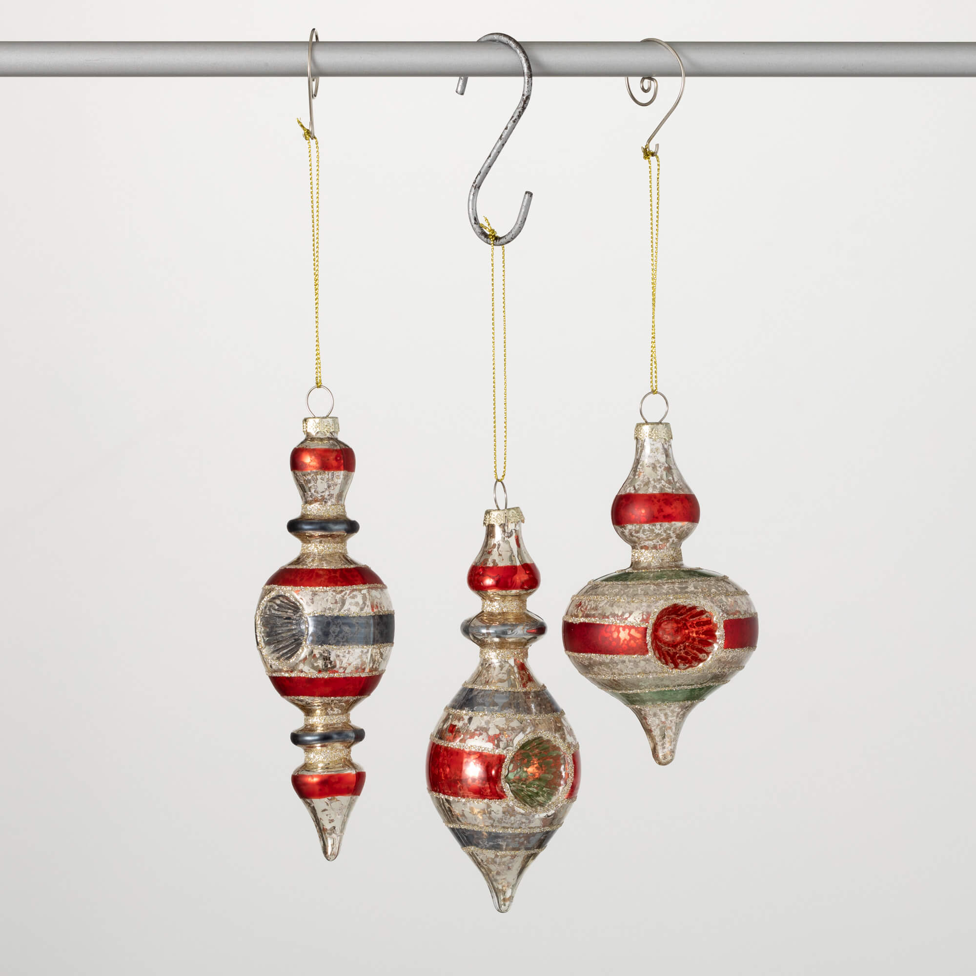 RETRO STRIPED FINIAL ORNAMENTS