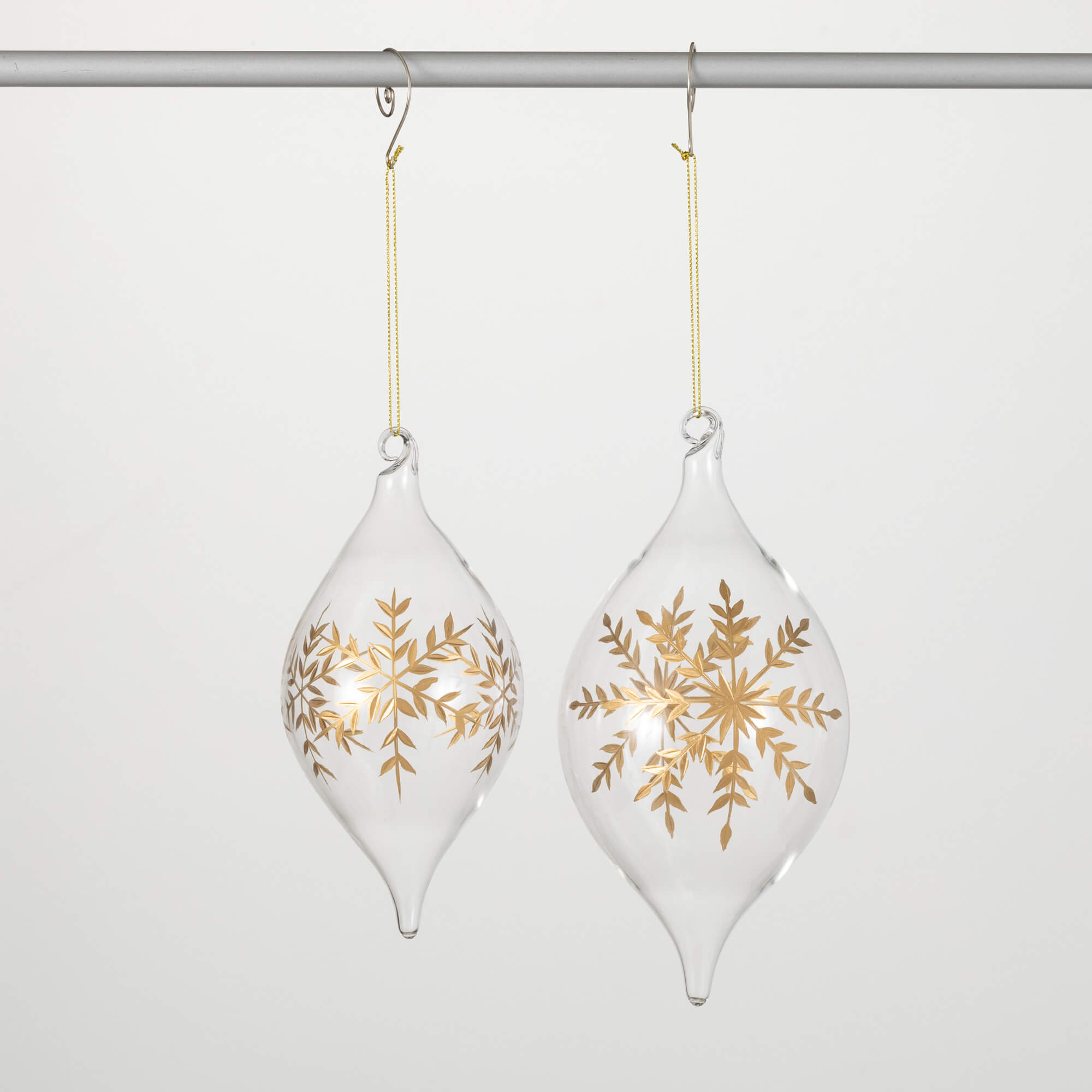 GOLD SNOWFLAKE ONION ORNAMENTS