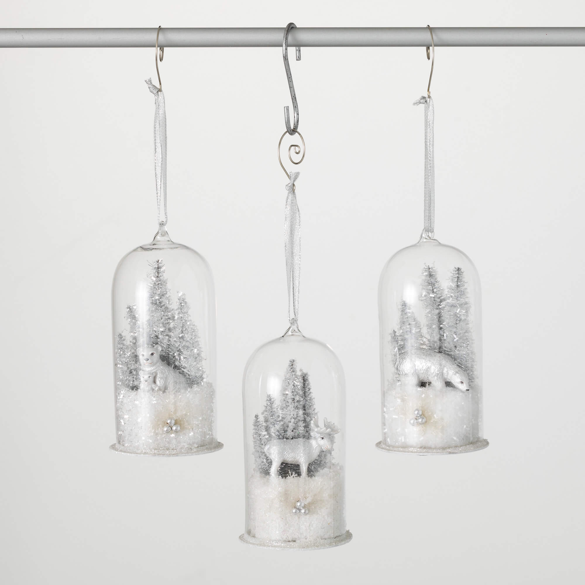 WOODLAND DOME ORNAMENT TRIO