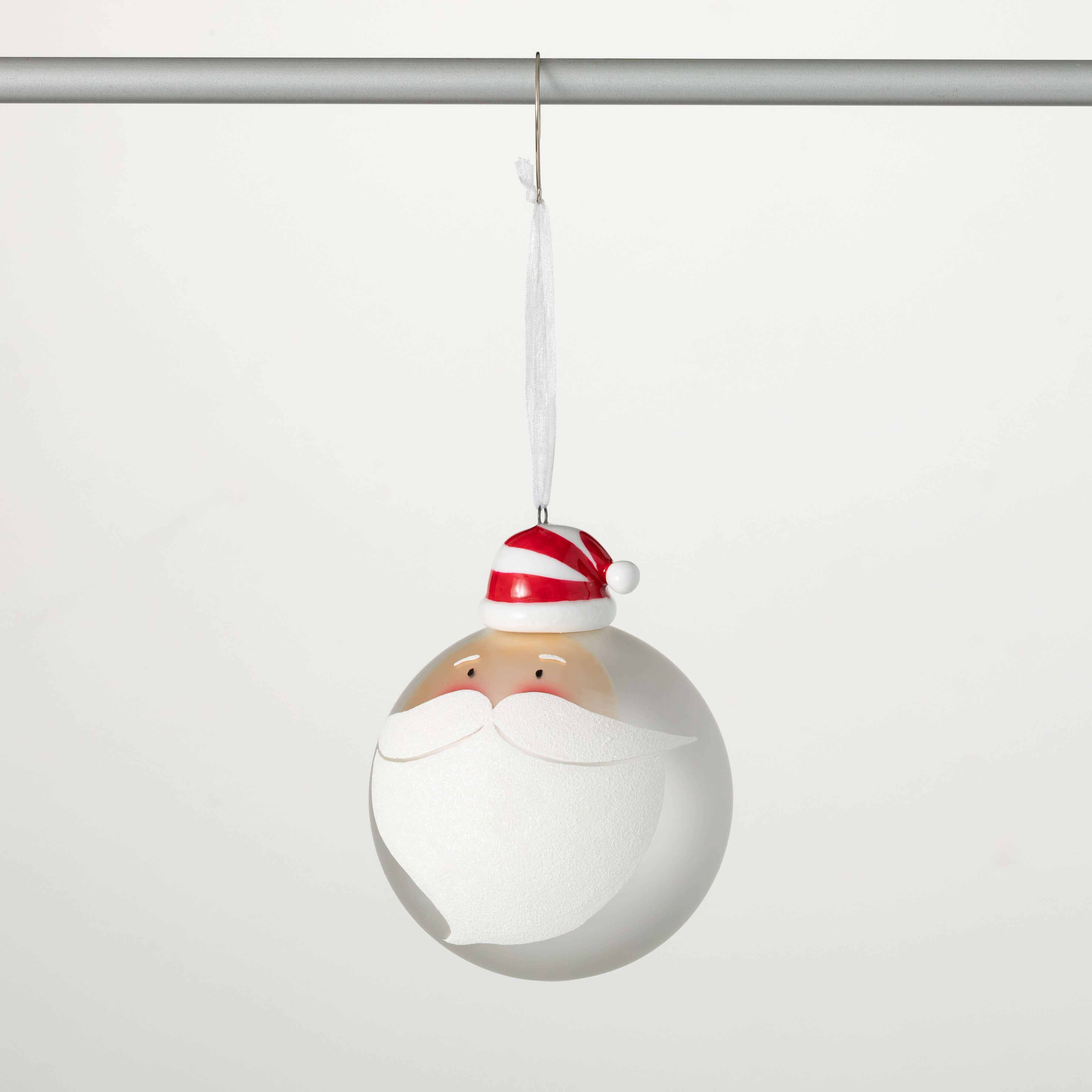 WHIMSICAL SANTA BALL ORNAMENT