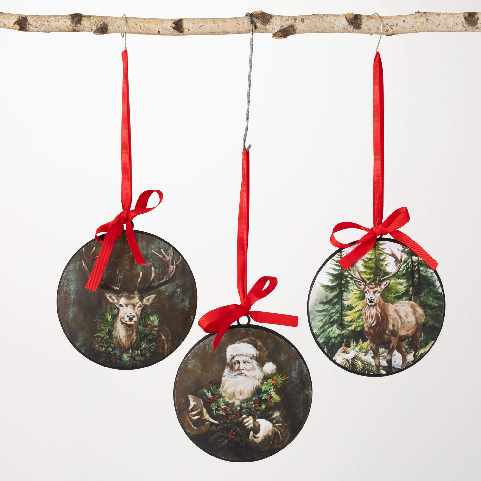 HOLIDAY SCENE DISC ORNAMENTS 3