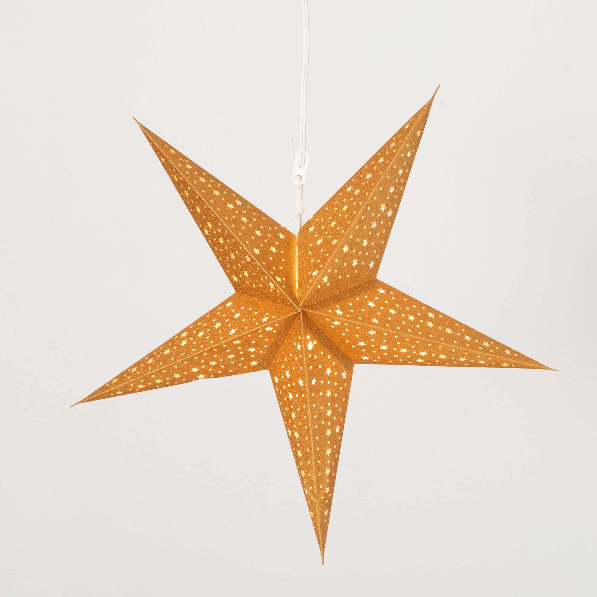 22" GOLD PAPER STAR ORNAMENT