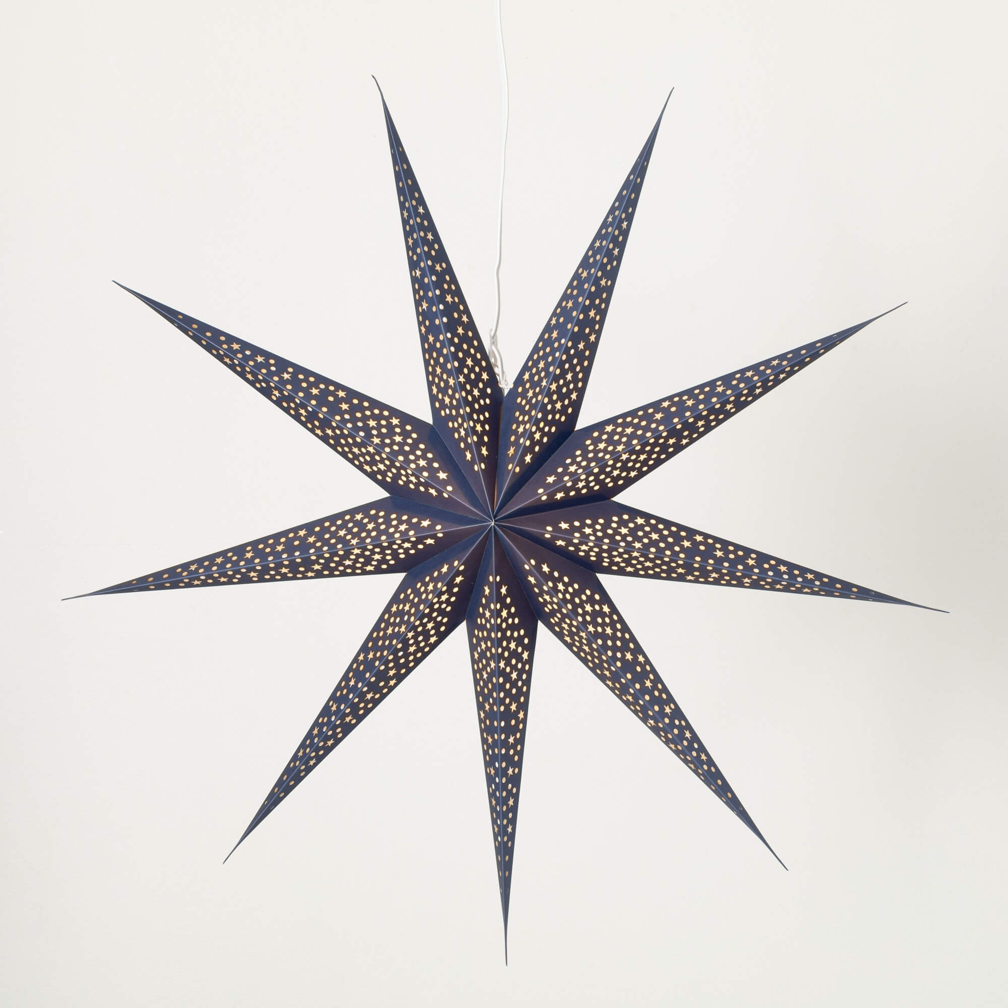 36" BLUE PAPER STAR ORNAMENT