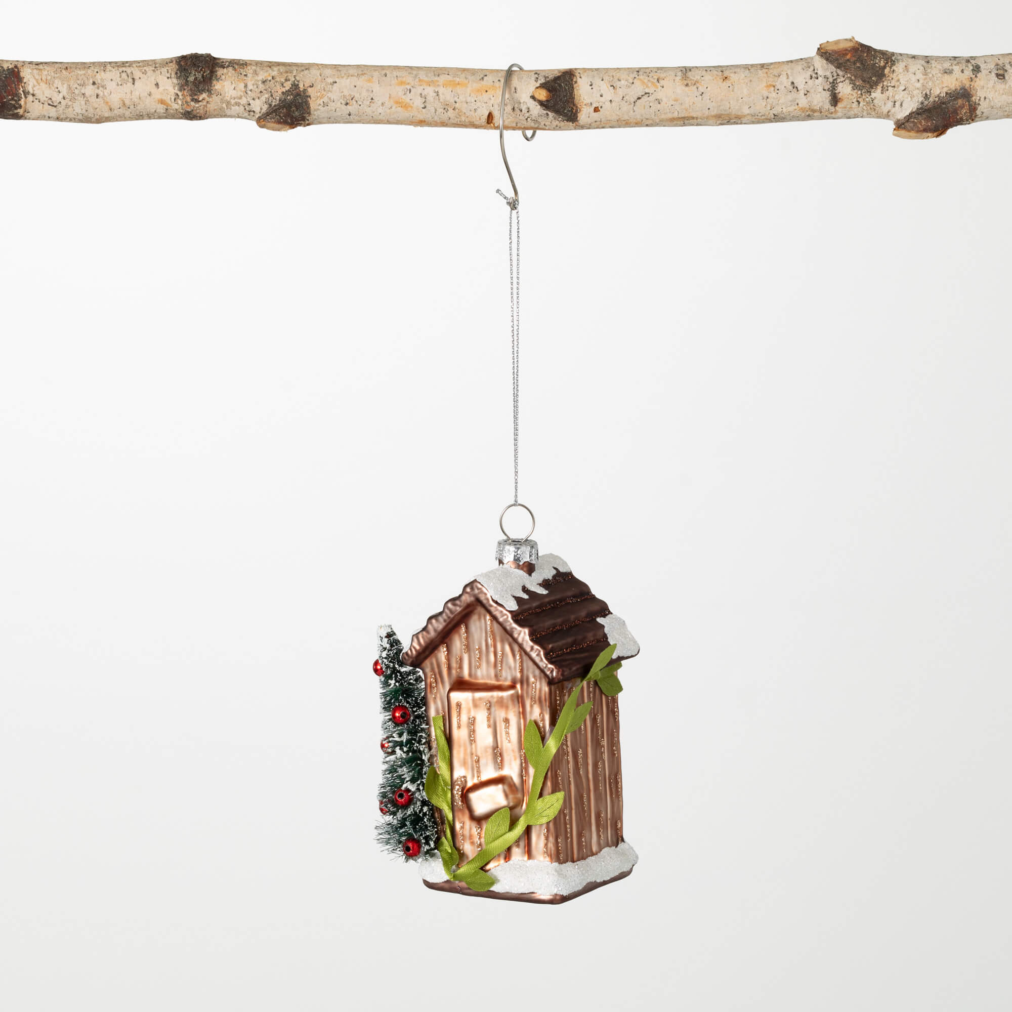 OUTHOUSE GLASS ORNAMENT