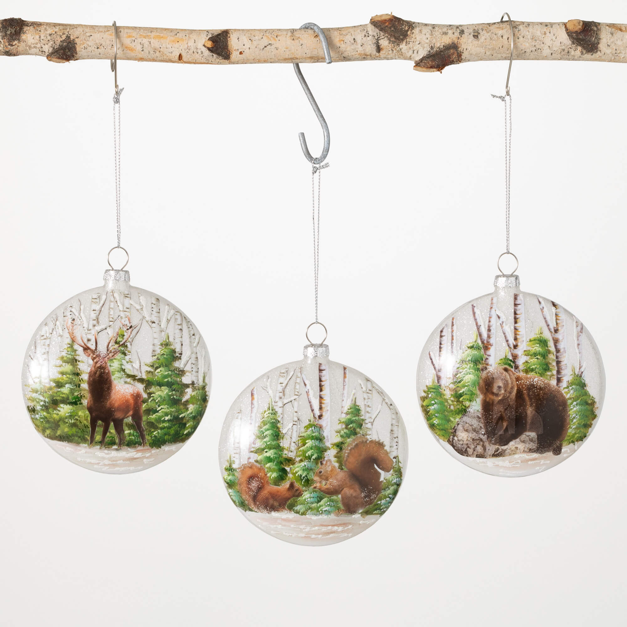 WOODLAND ANIMAL DISC ORNAMENTS