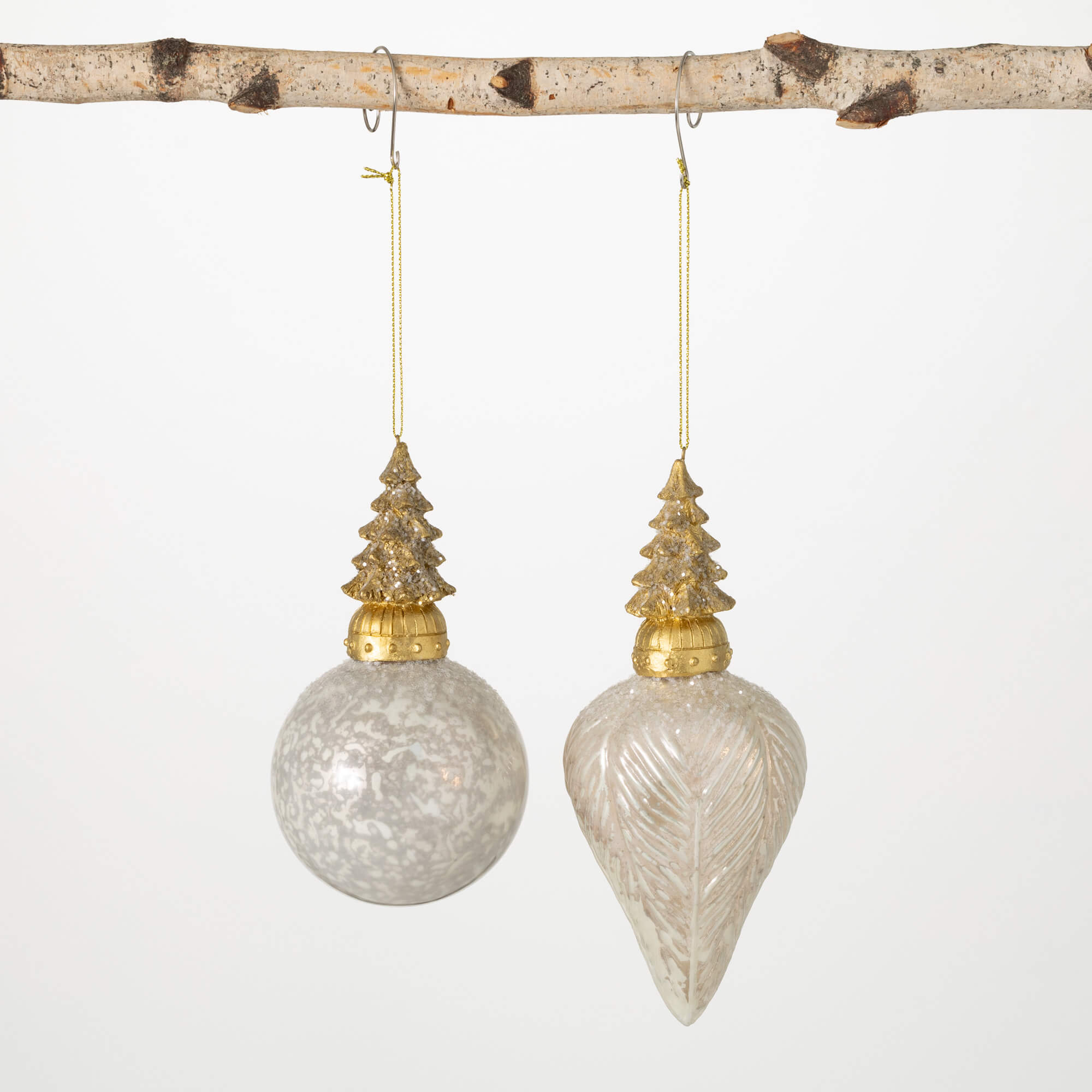 TREE FINIAL ORNAMENT SET OF 2