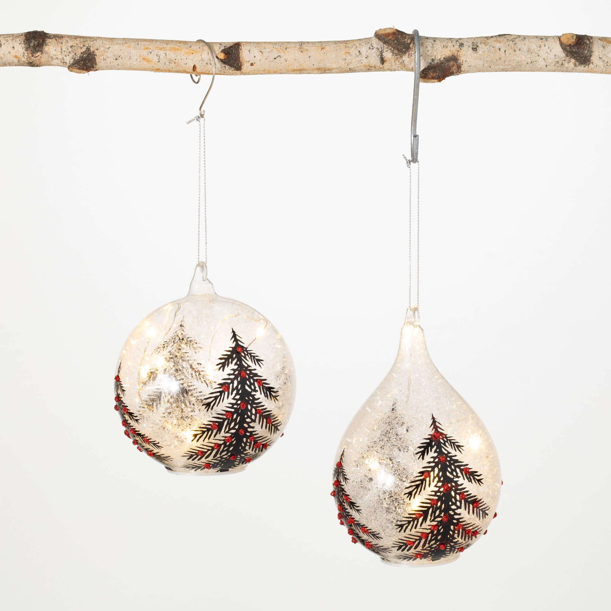 LEDJEWELED TREE ORNAMENT SET 2