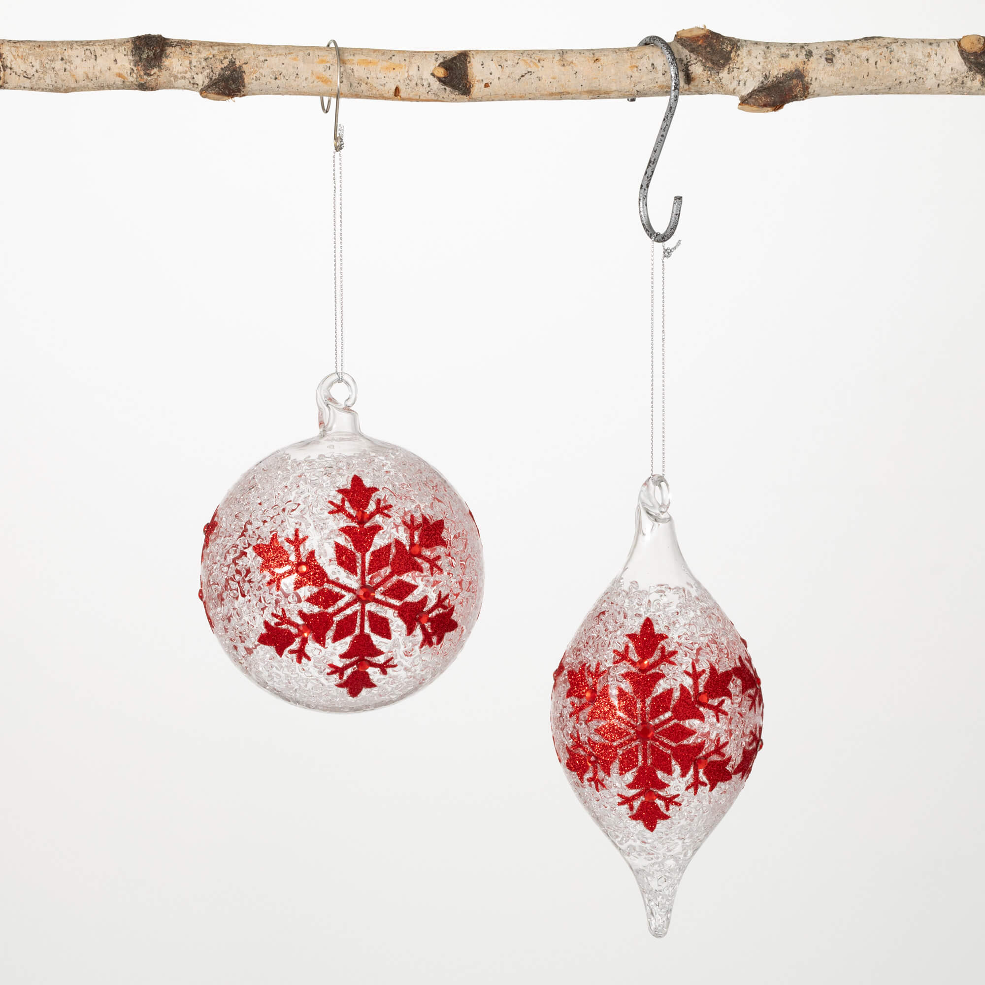 ICERD RED SNOWFLAKE ORNAMENT S