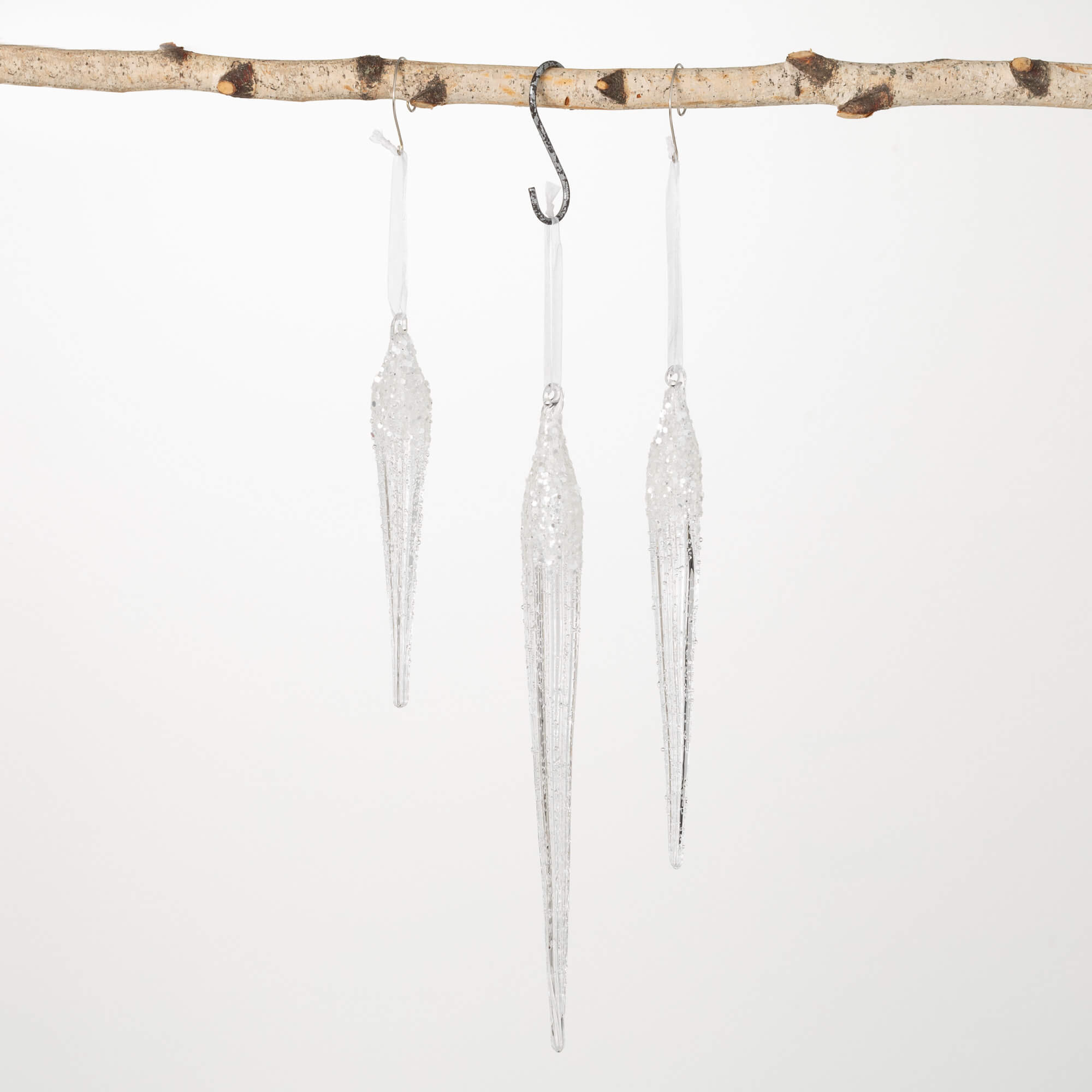 IRIDESCENT ICICLE ORNAMENT SET