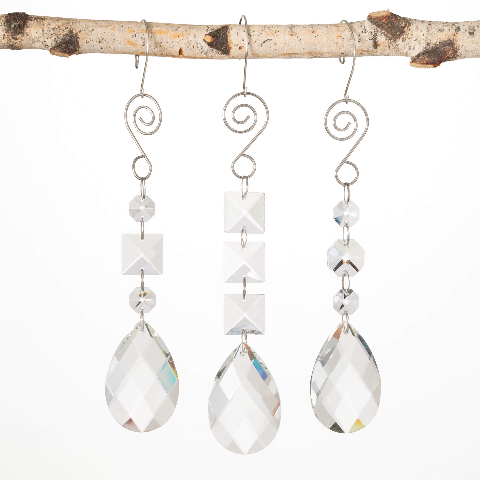 CRYSTAL STRAND ORNAMENT SET 3