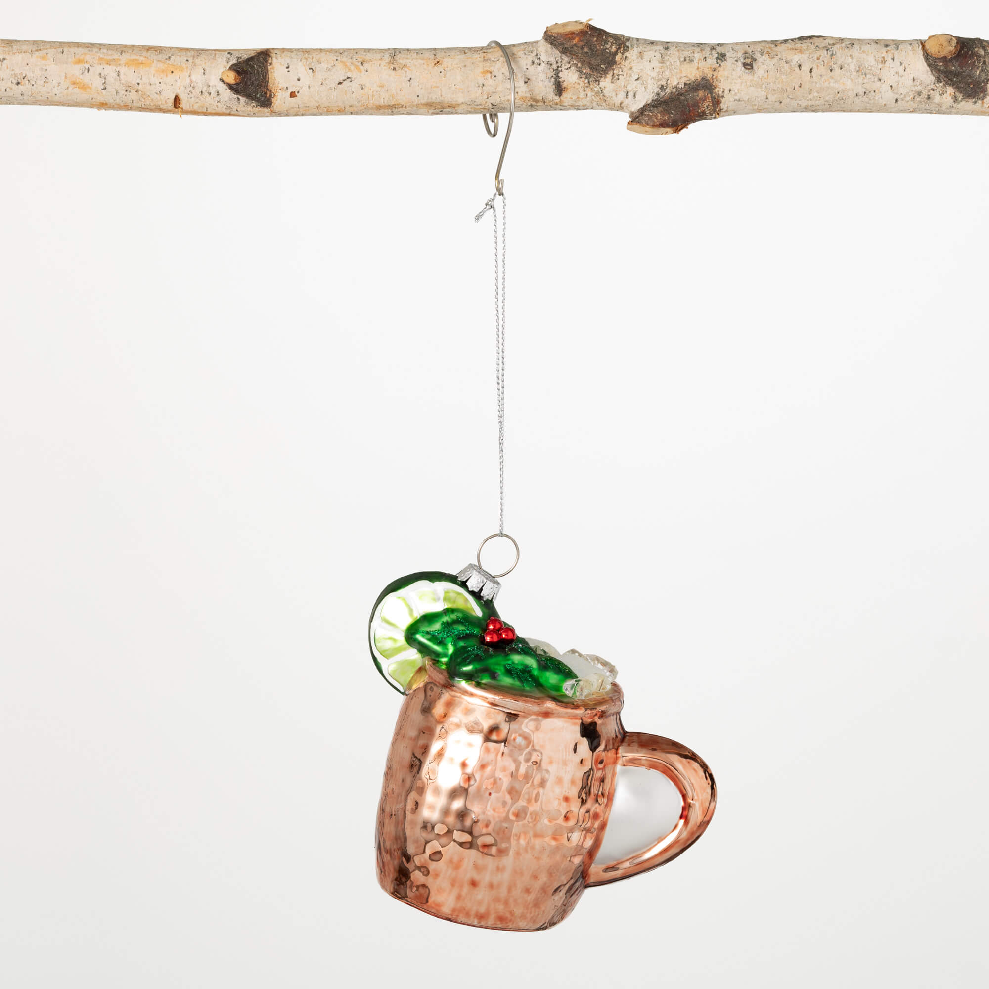 MOSCOW MULE GLASS ORNAMENT