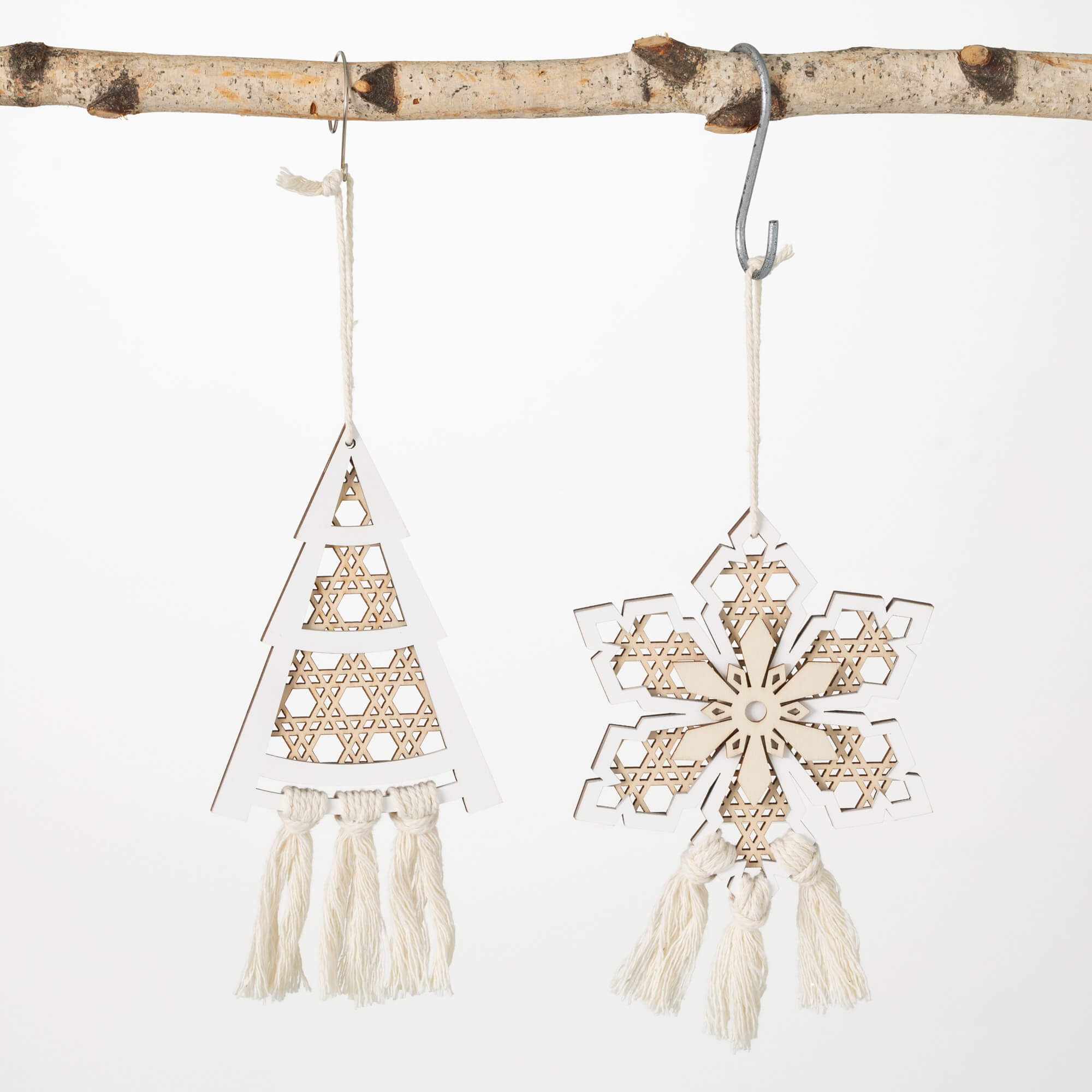 WOVEN SNOWFLAKE TREE ORNAMENT