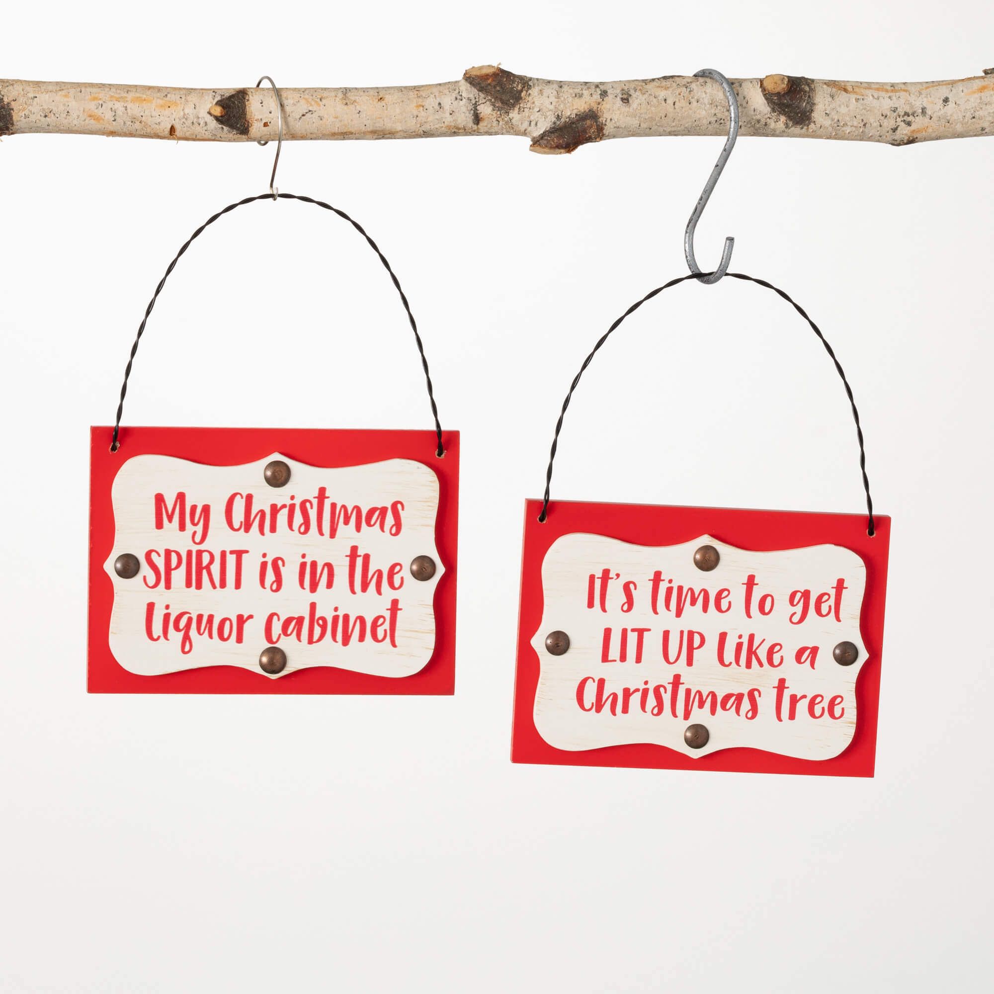 CHRISTMAS TEXT ORNAMENT SET 2