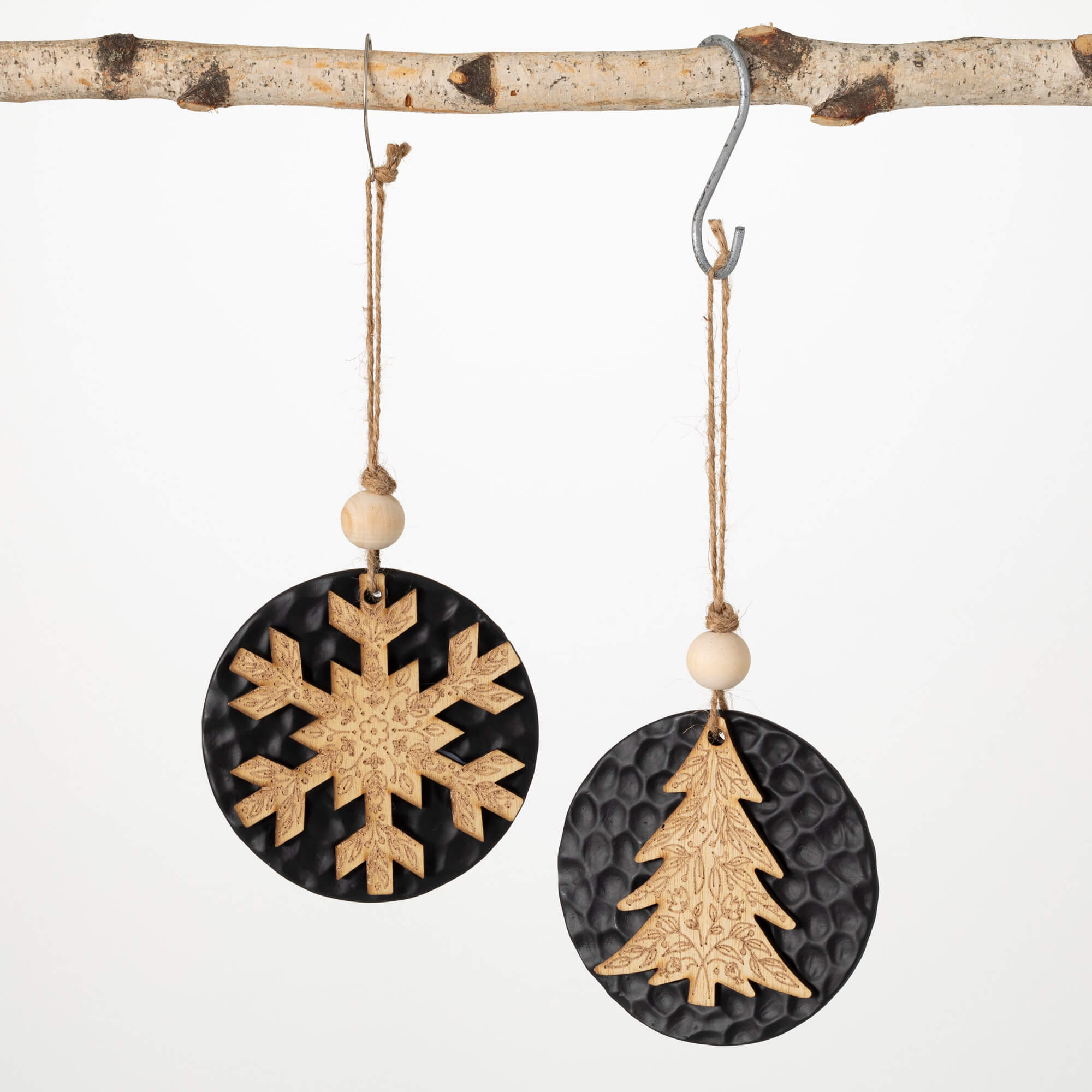 TREE & SNOWFLAKE ICON ORNAMENT